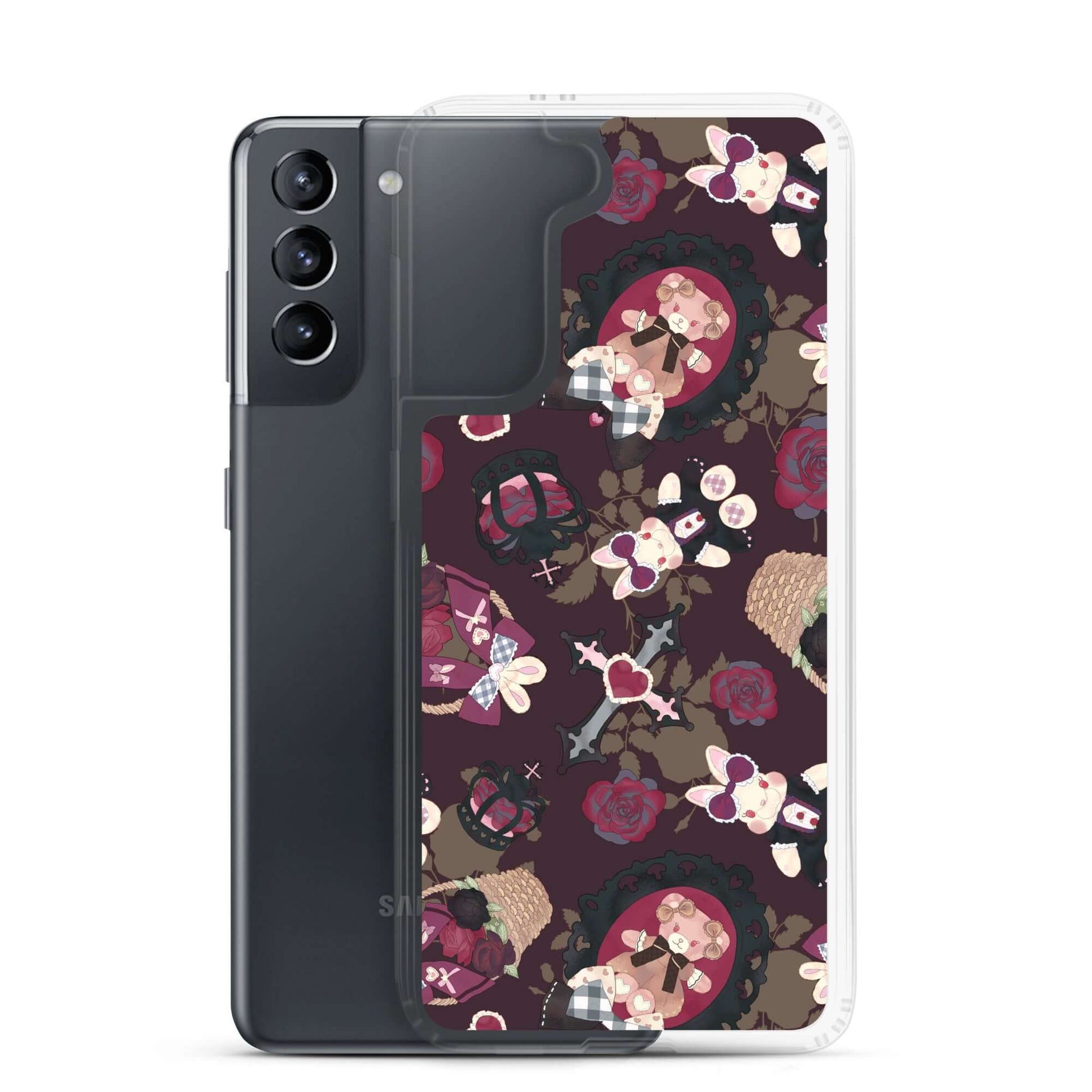 Stylishly protect your phone with the Gothic Teddy Samsung® Clear Case, featuring adorable designs and solid back protection.