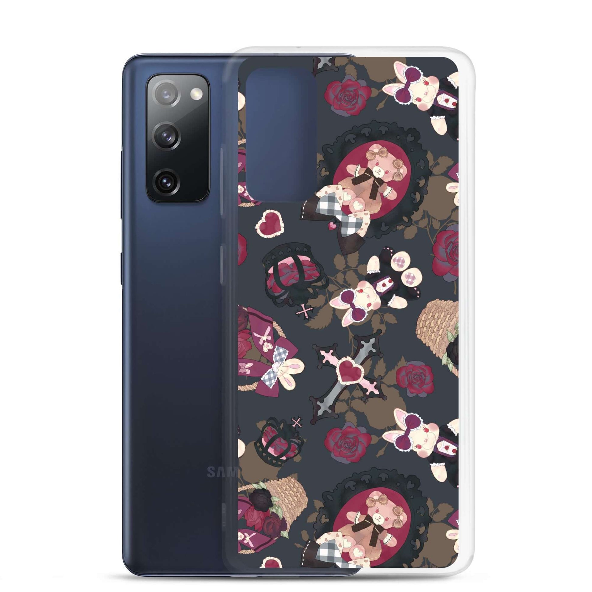 Stylish Gothic Teddy Samsung® Clear Case offers protection and charm, perfect for any outfit and occasion.