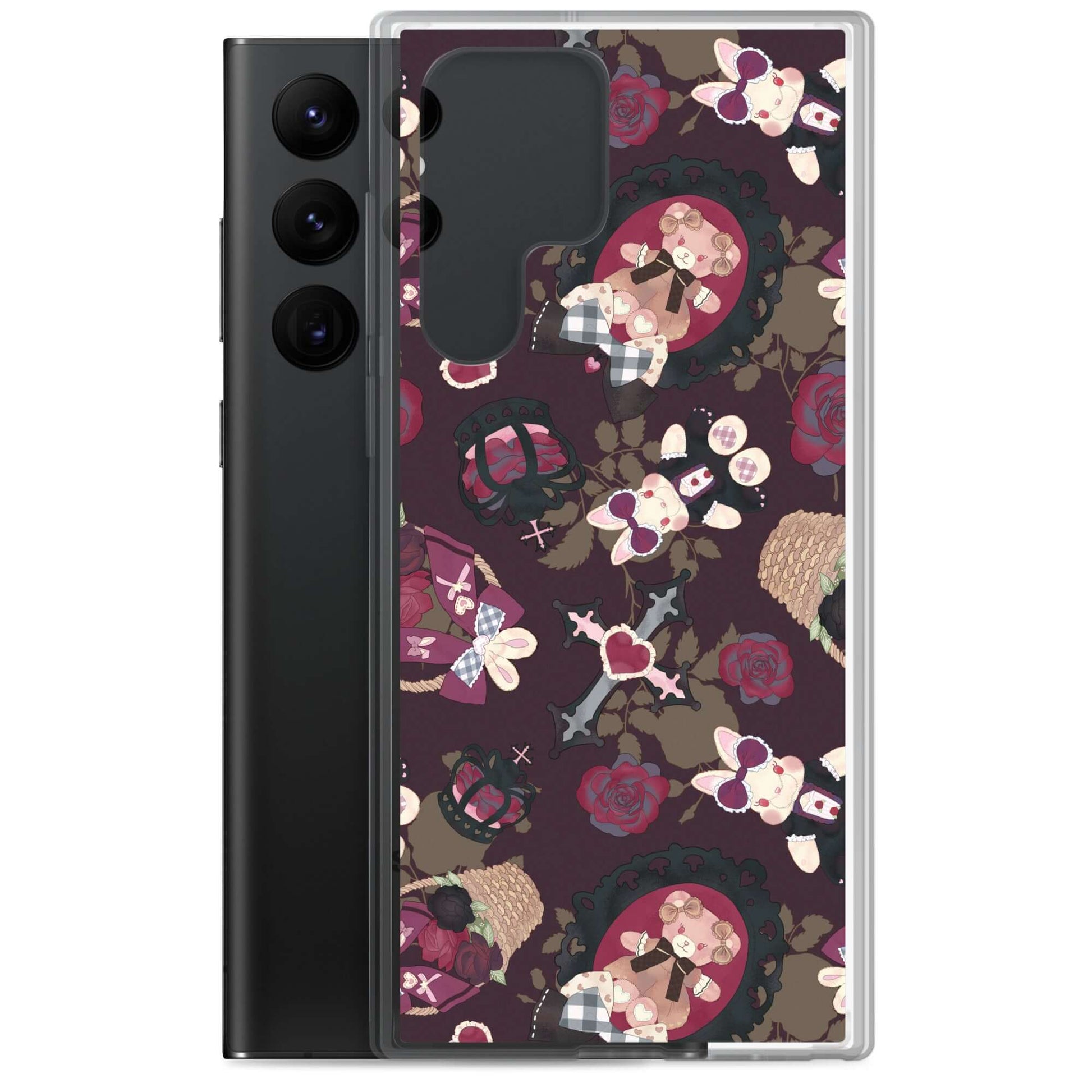Stylish Gothic Teddy Samsung® Clear Case featuring adorable designs to protect your phone in any outfit.