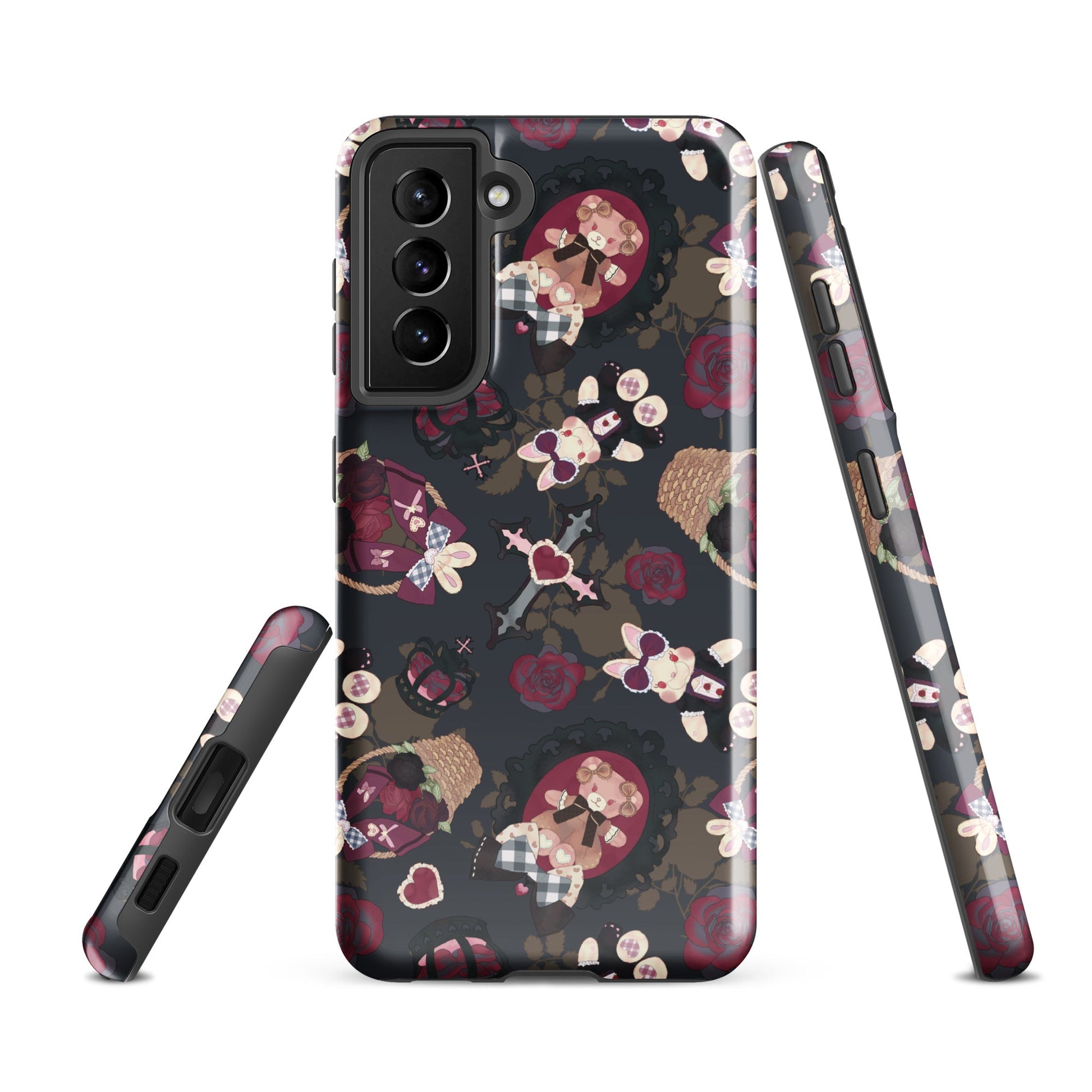 Protect your Samsung with the Gothic Teddy Samsung® Tough Case, blending art and durability effortlessly.
