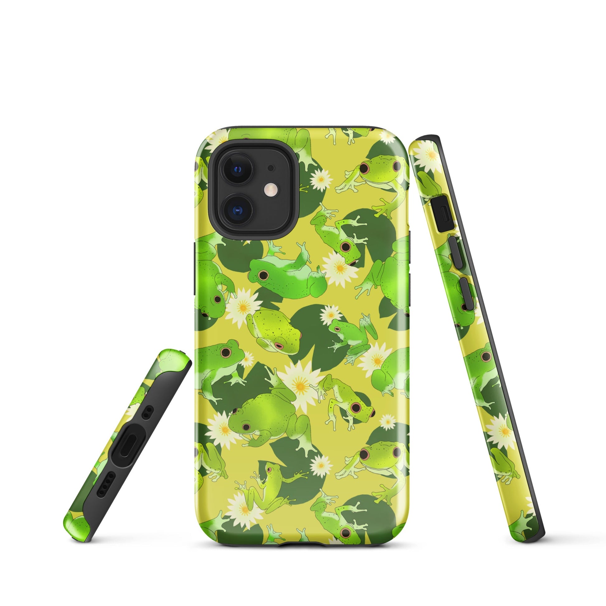 Kero-kero iPhone® Tough Case features a vibrant frog design with durable protection for stylish phone safety.