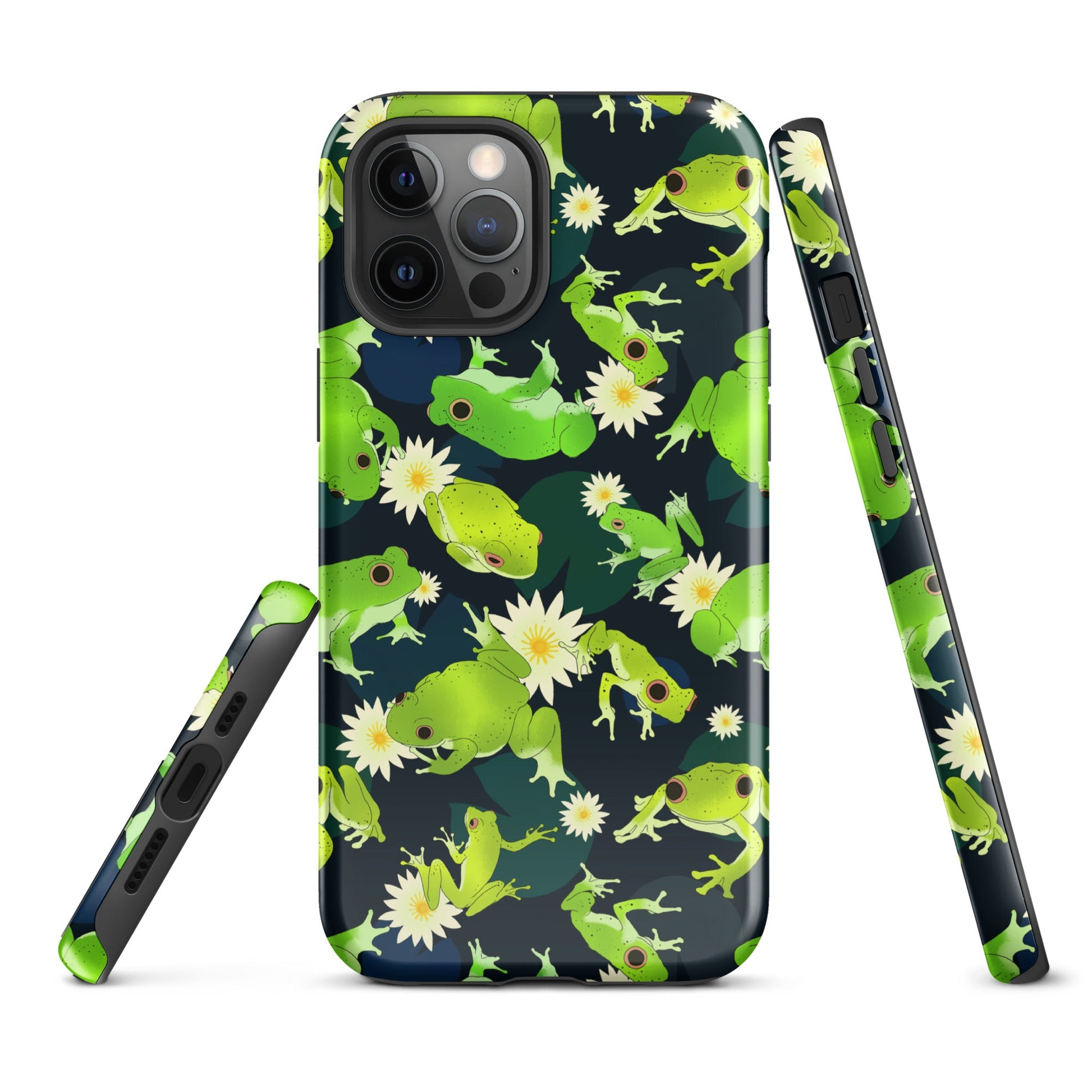 Stylish Kero-kero iPhone® Tough Case features a vibrant frog design with dual-layer protection for maximum safety.