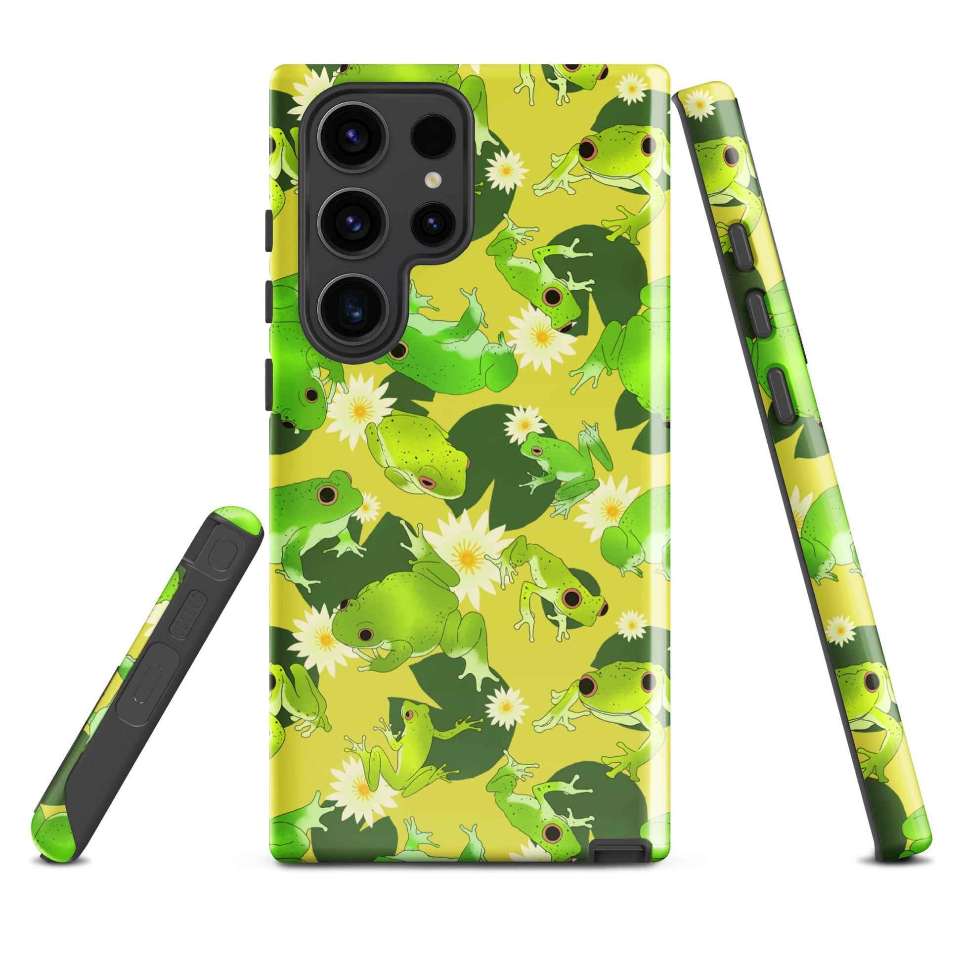 Vibrant Kero-kero Samsung® Tough Case showcases unique frog design, offering durability and style for your phone.
