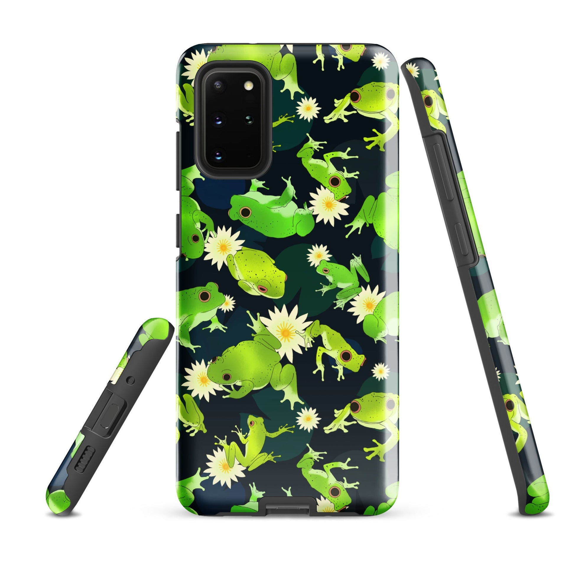Kero-kero Samsung® Tough Case showcases vibrant frog designs, offering stylish protection for your phone.