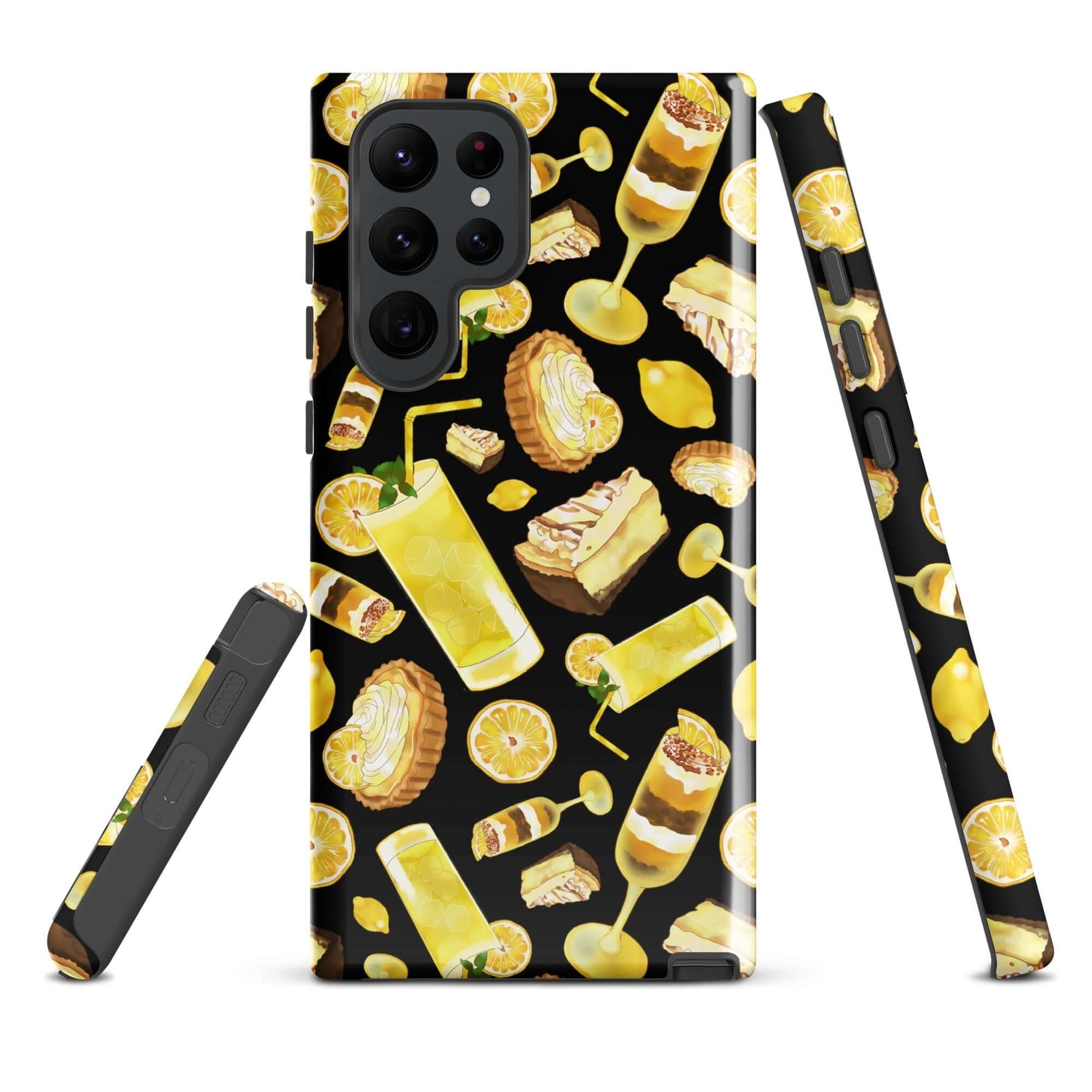 Lemon Samsung® Tough Case features a vibrant design, offering impact resistance and sleek protection for your phone.