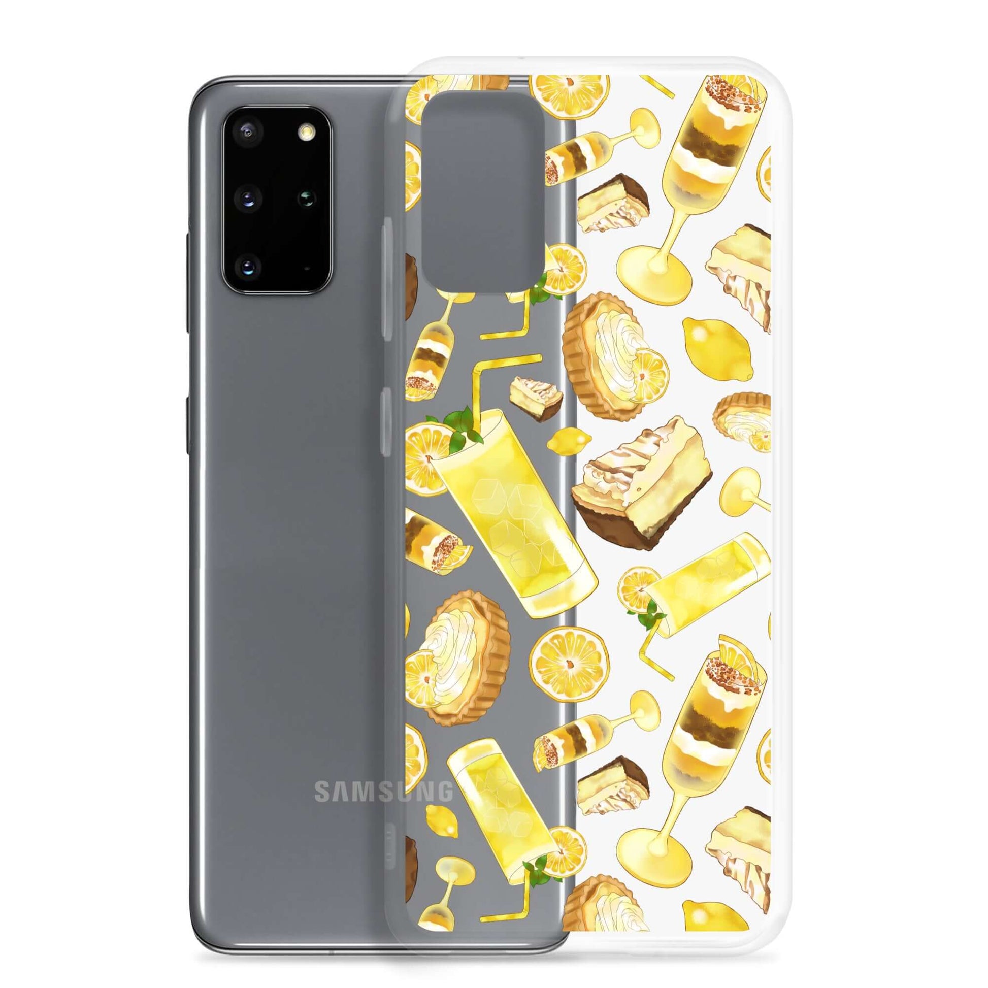 Delightful Lemon Samsung® Clear Case featuring vibrant lemon-themed designs for stylish phone protection.
