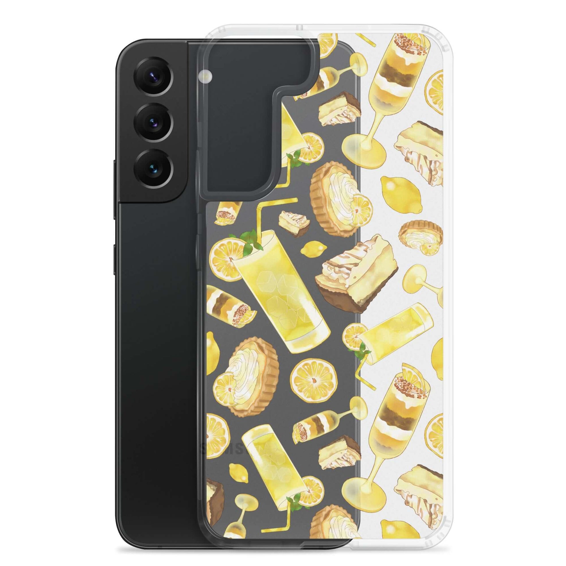 Sleek Lemon Samsung® Clear Case featuring a vibrant design that protects your phone while looking deliciously cute.