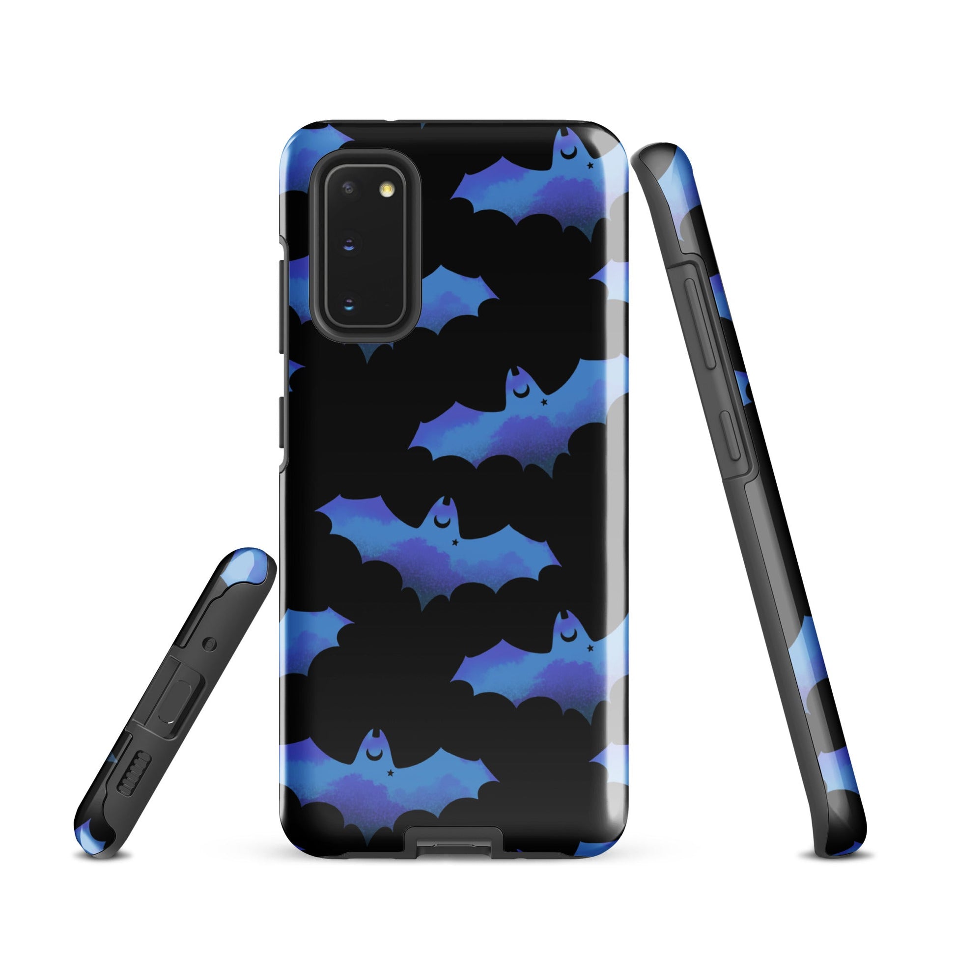 Stylish Lilith Samsung® Tough Case featuring a chic bat design, offering durability and impact protection for your phone.