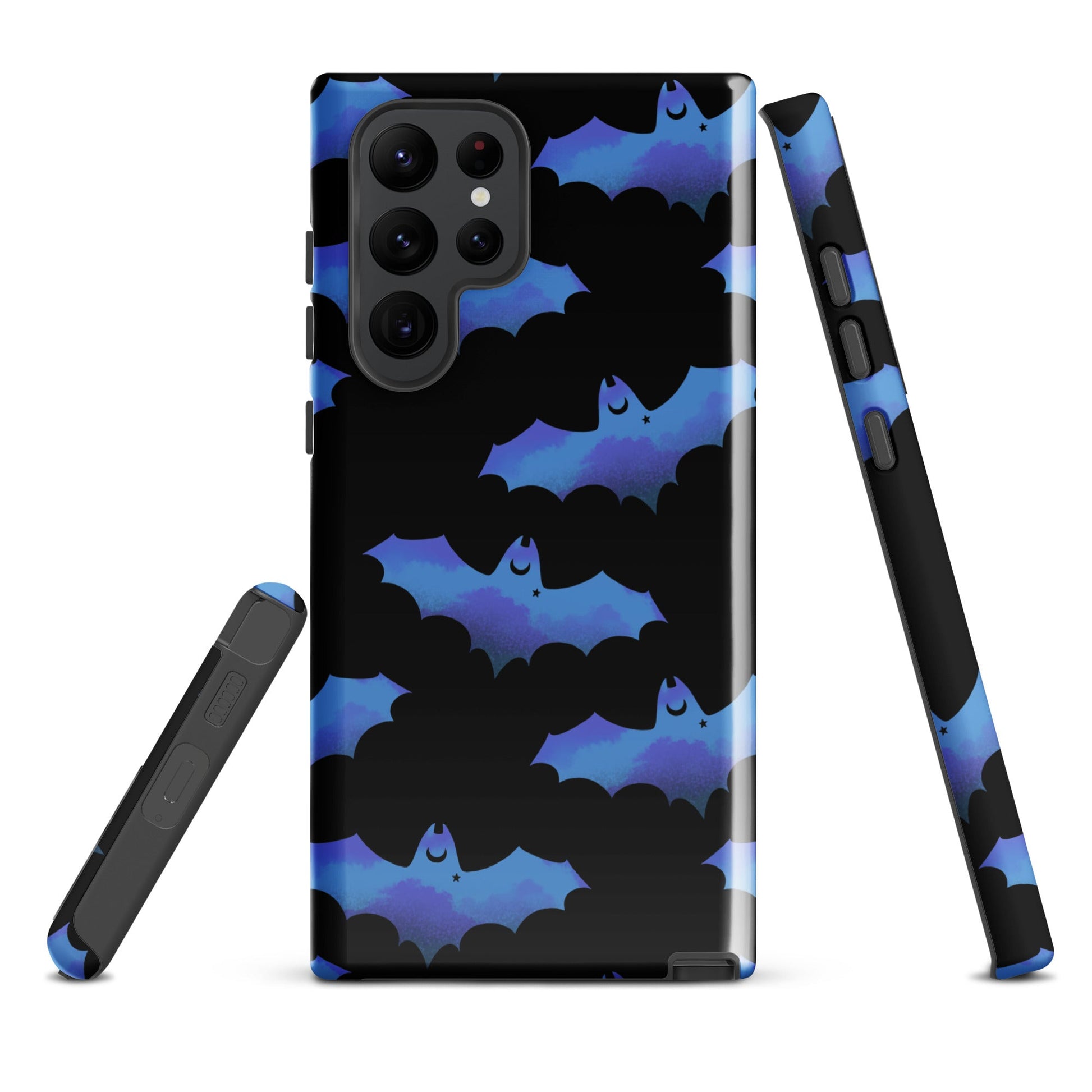 Stylish Lilith Samsung® Tough Case features a vibrant bat design, offering durability and protection for your device.