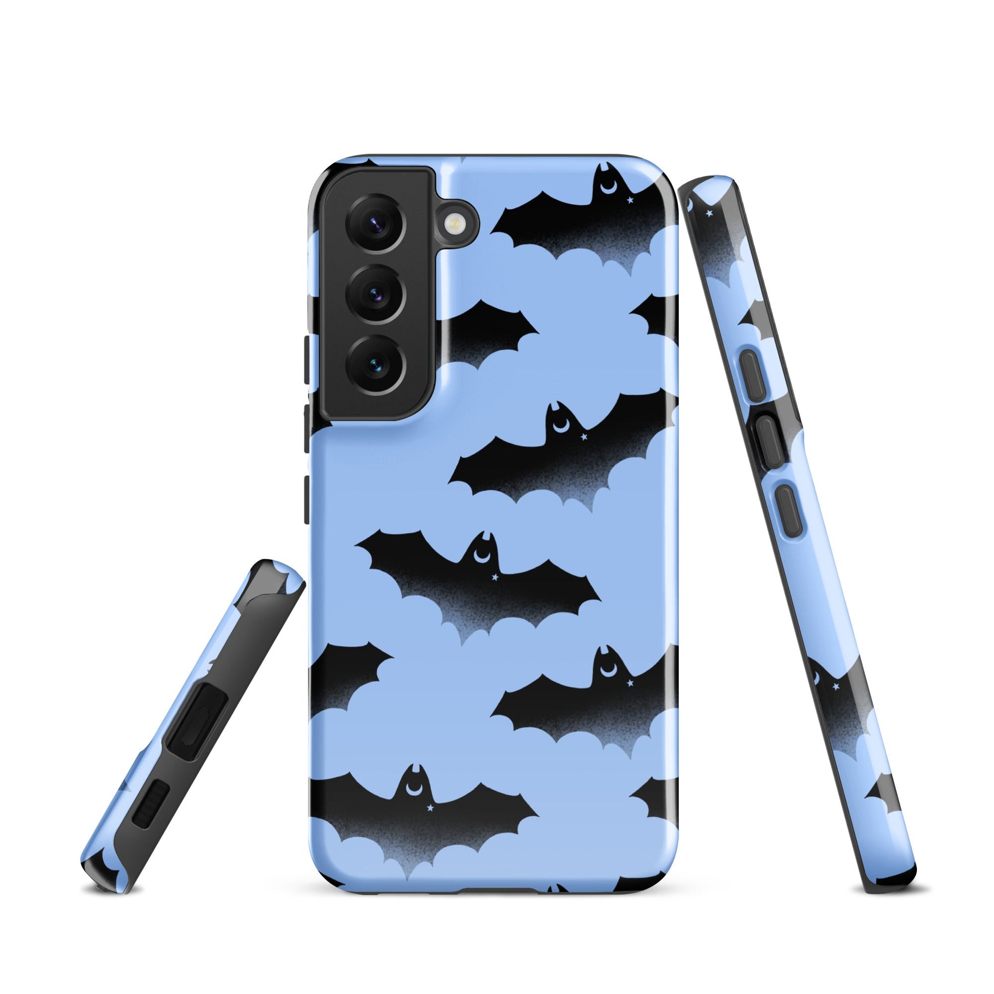 Stylish Lilith Samsung® Tough Case featuring a bat design, offering durability and shock protection for your phone.