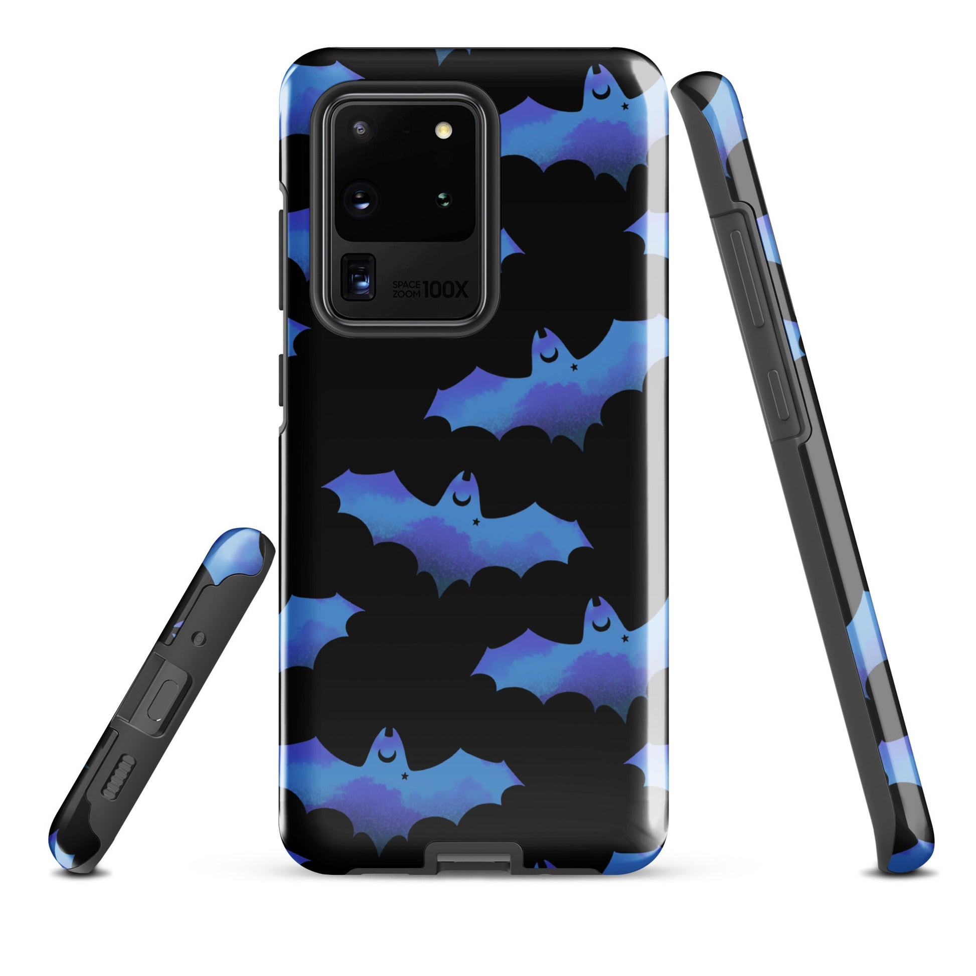 Stylish Lilith Samsung® Tough Case featuring a bat design, combining art with impact-resistant protection.