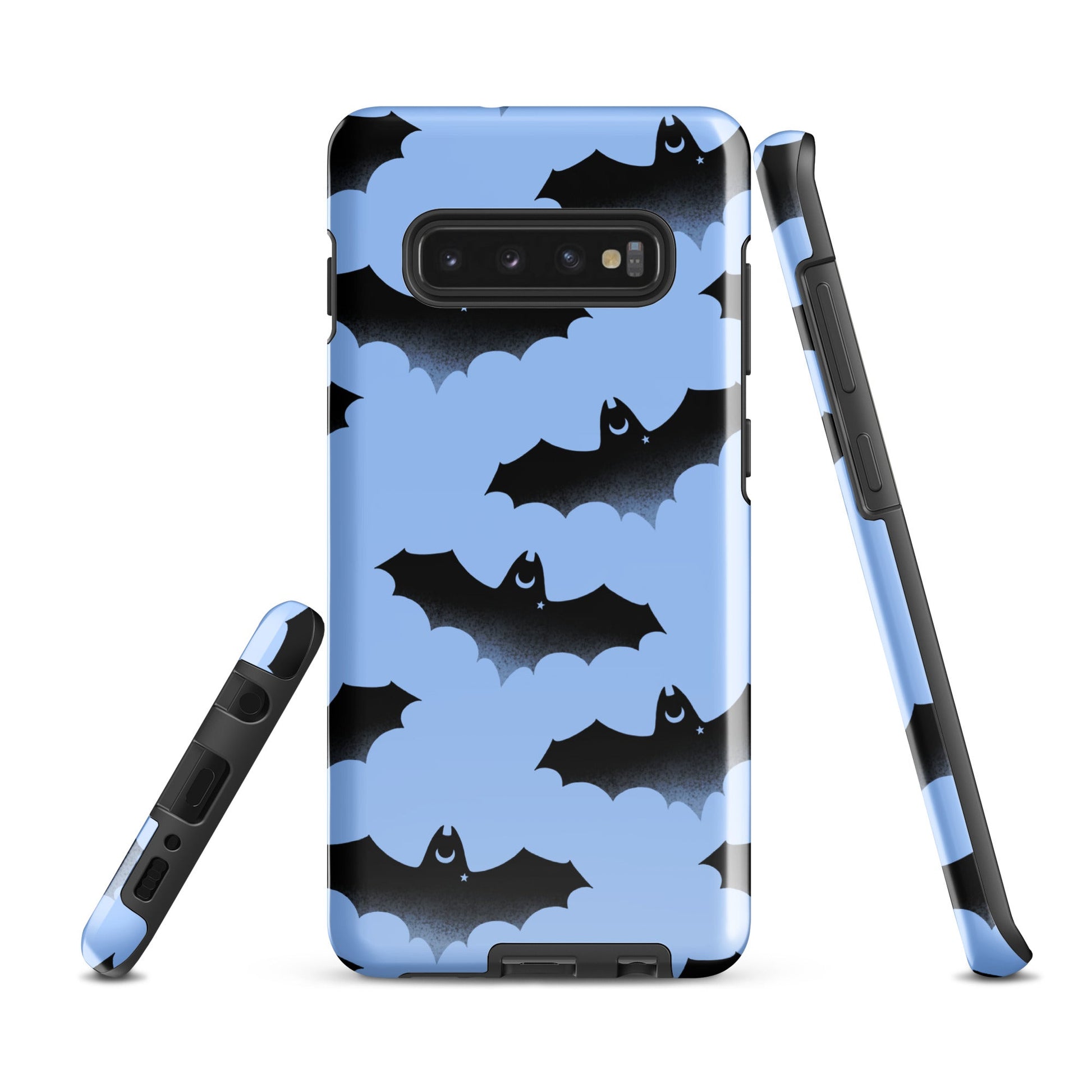 Stylish Lilith Samsung® Tough Case featuring a bat design, providing durability and protection for your Galaxy S10 Plus.