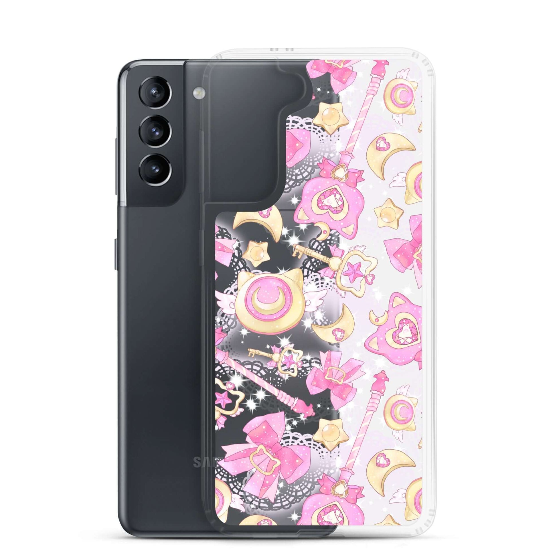 Sleek Magical Girl Samsung® Clear Case featuring vibrant designs, perfect for protecting your phone in style.