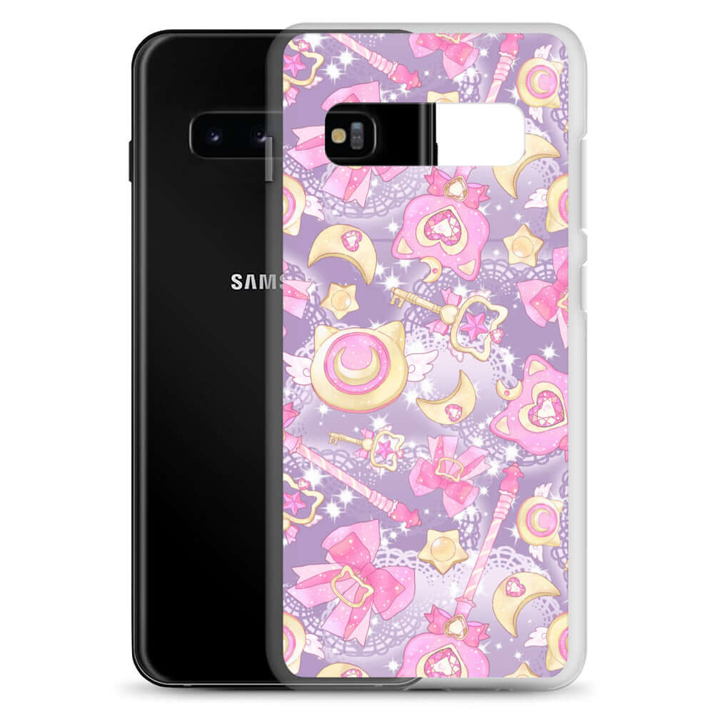 Protect your phone in style with the Magical Girl Samsung® Clear Case, featuring vibrant magical girl designs.