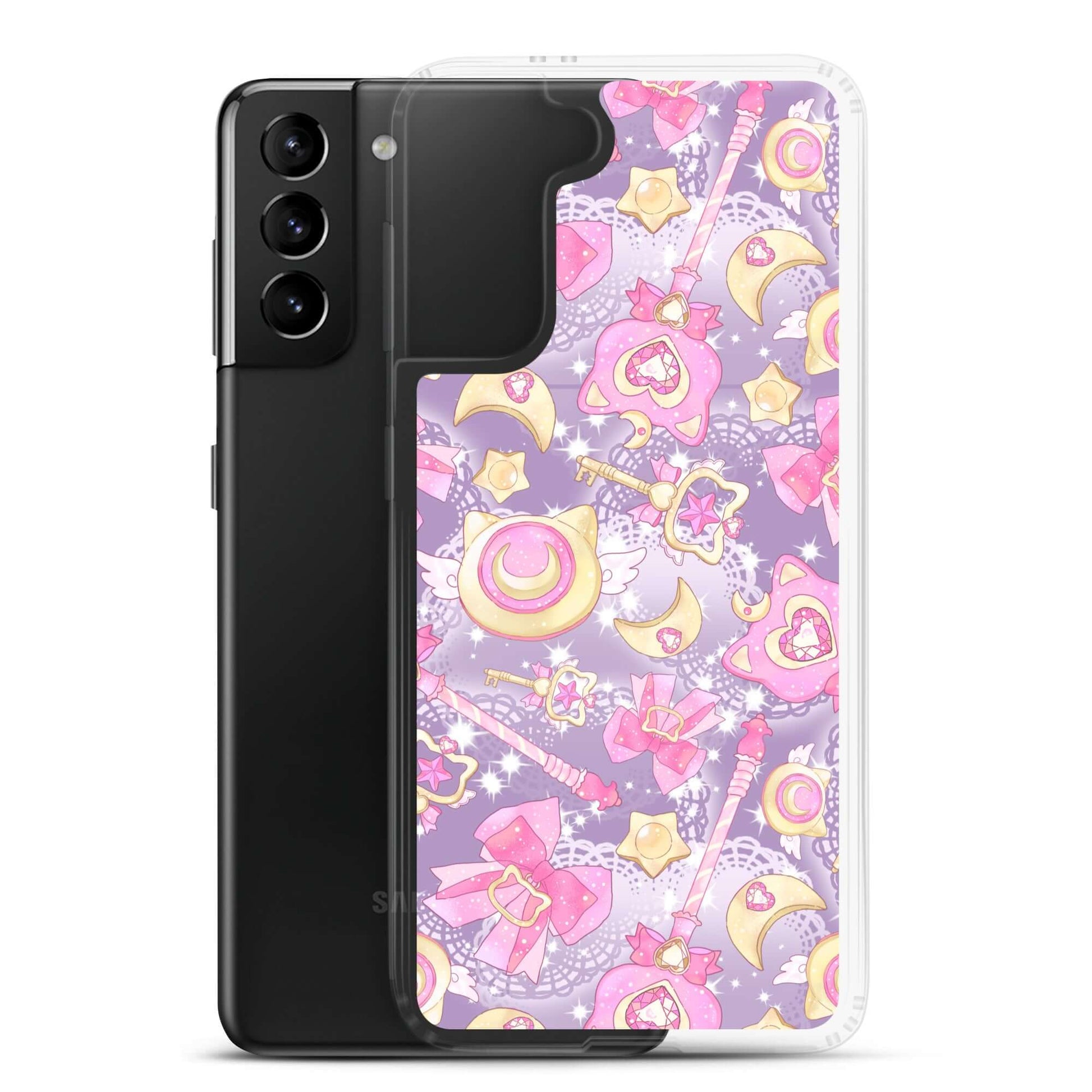 Sleek Magical Girl Samsung® Clear Case featuring enchanting designs, perfect for showcasing your style and protecting your phone.