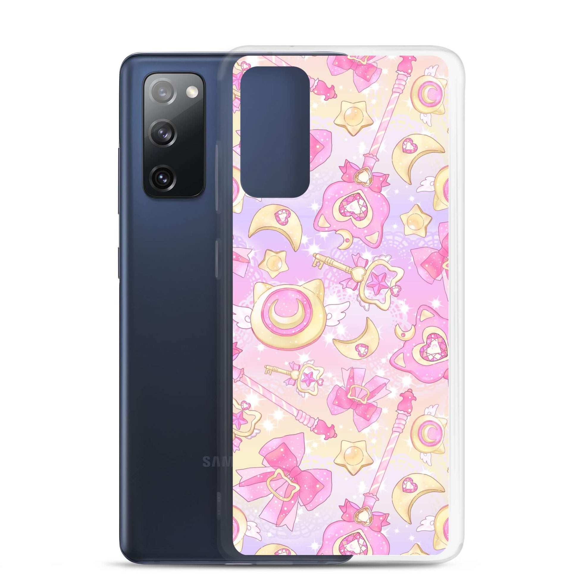 Sleek Magical Girl Samsung® Clear Case featuring whimsical designs, perfect for protecting your magical gadget.
