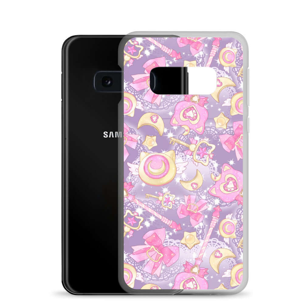 Protect your phone in style with the Magical Girl Samsung® Clear Case, featuring a vibrant, magical design.