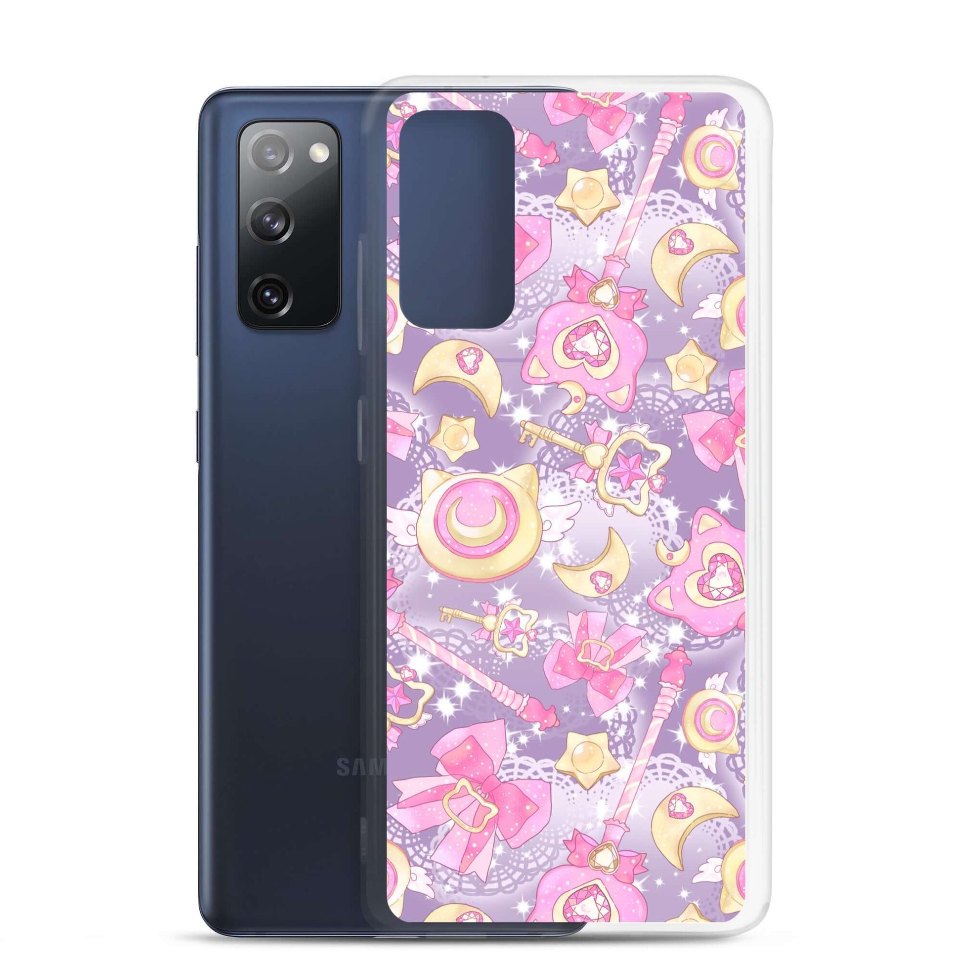 Showcase your style with the Magical Girl Samsung® Clear Case, featuring vibrant magical girl designs for protection.