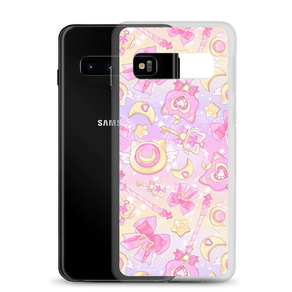 Stylish Magical Girl Samsung® Clear Case featuring vibrant designs, perfect for protecting your magical gadgets.