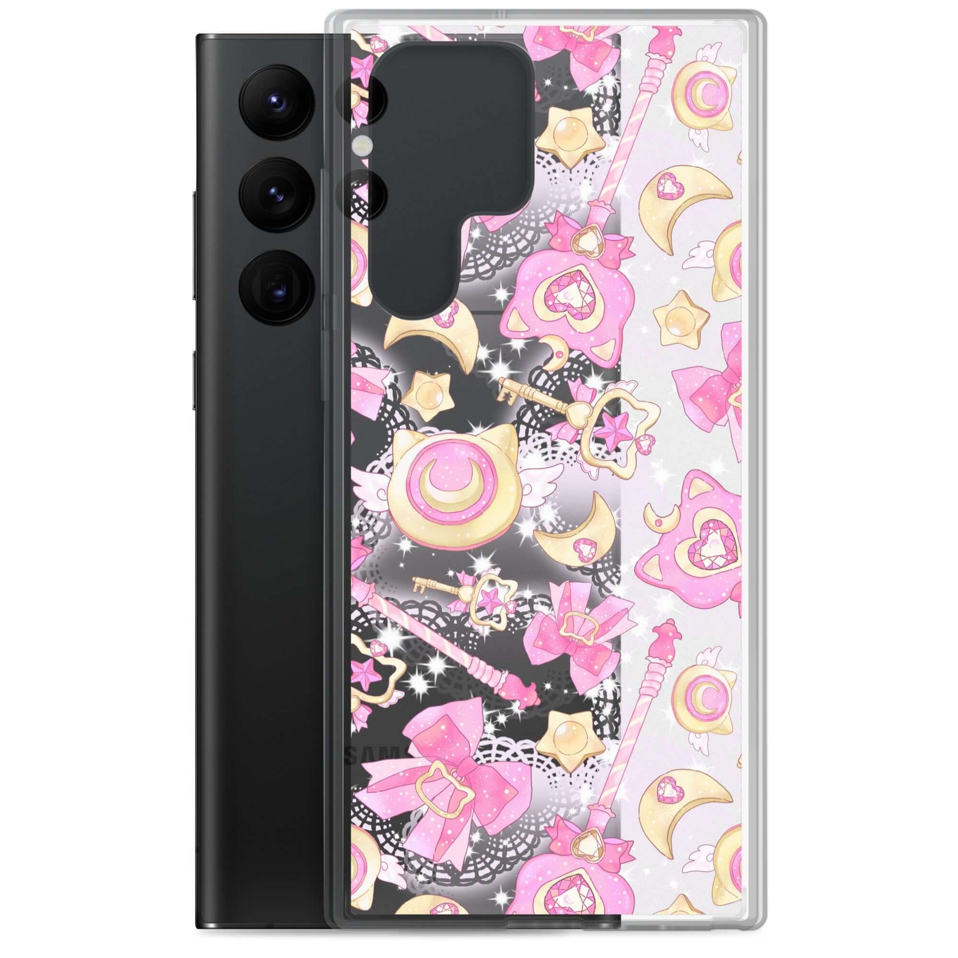 Stylish Magical Girl Samsung® Clear Case featuring vibrant designs, perfect for protecting your phone with charm.