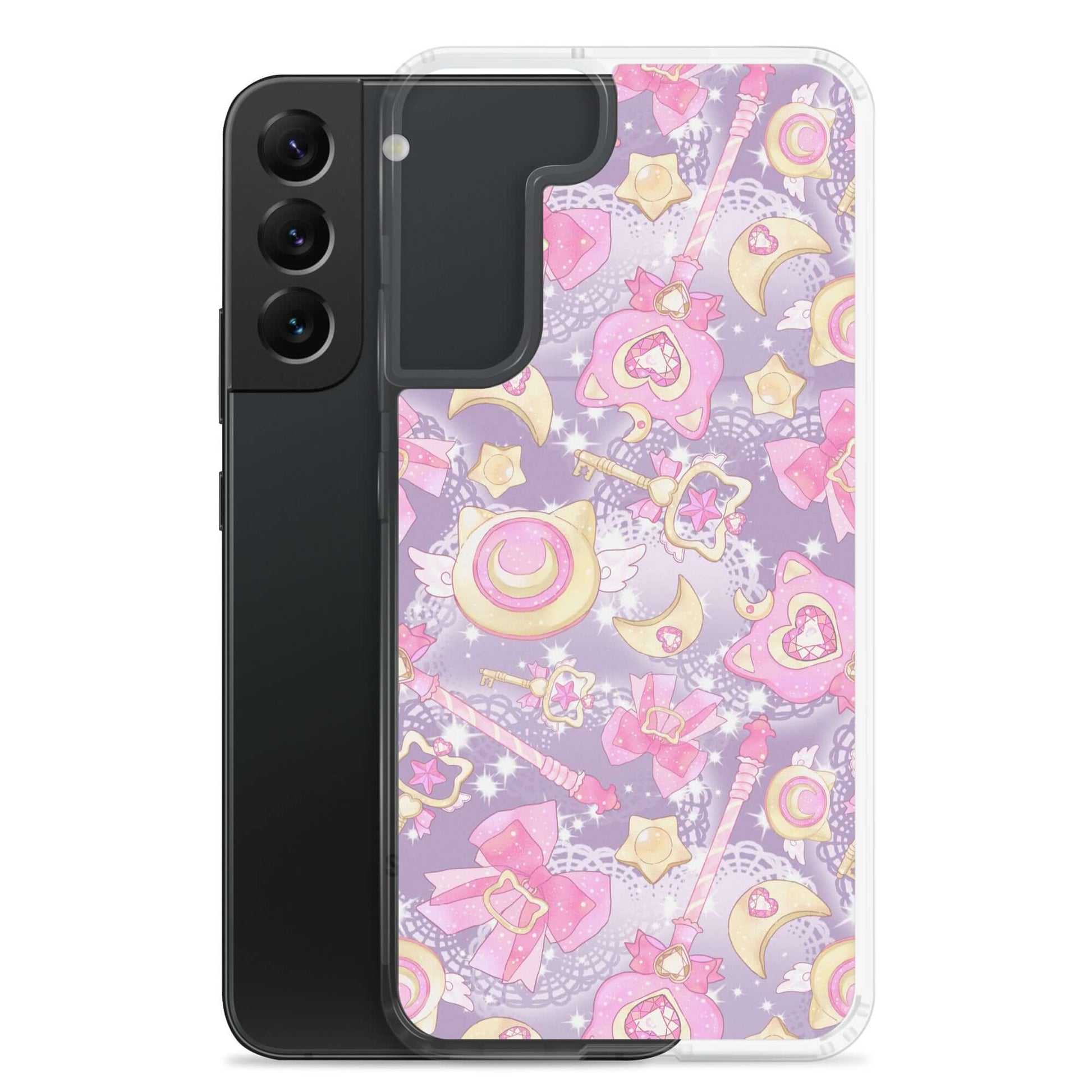 Showcase your style with the Magical Girl Samsung® Clear Case, featuring vibrant magical girl designs for phone protection.