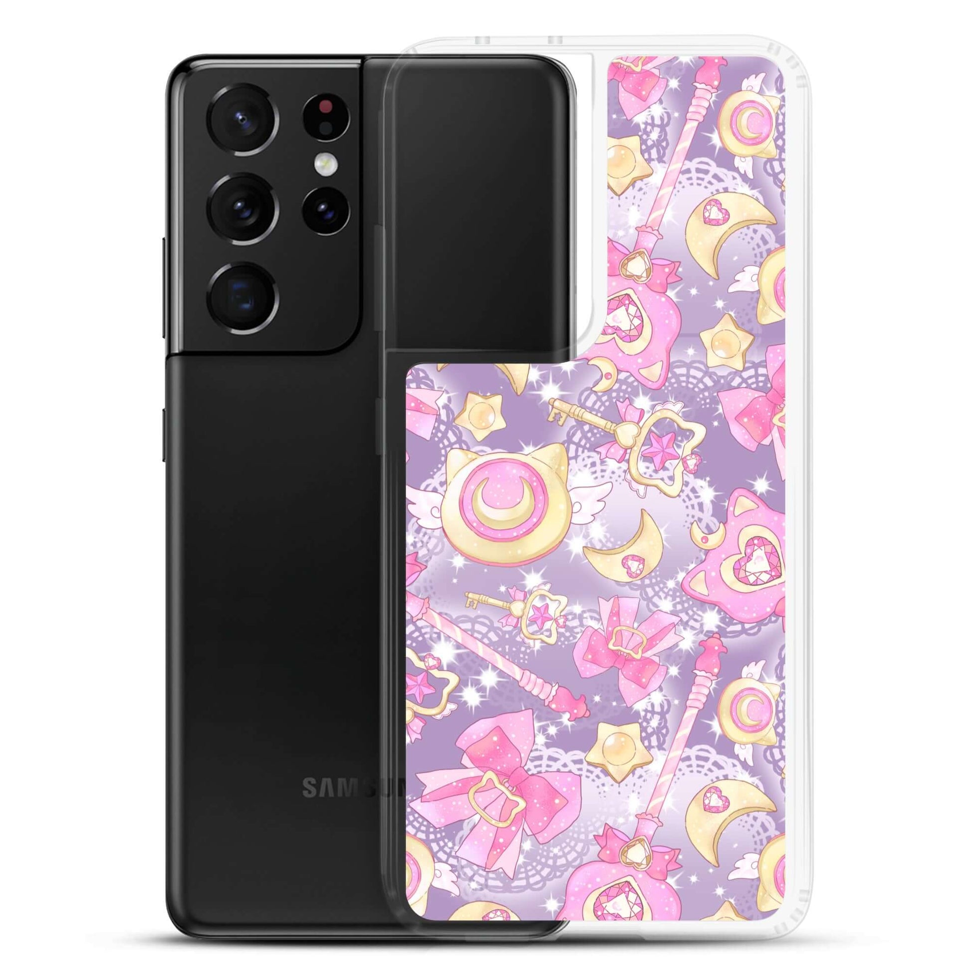 Protect your phone with the Magical Girl Samsung® Clear Case featuring vibrant, magical designs for every fan.