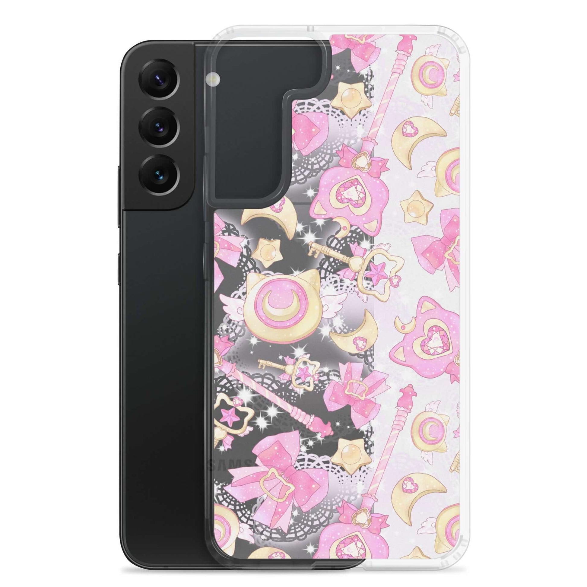 Protect your phone with the Magical Girl Samsung® Clear Case, featuring a whimsical design for magical enthusiasts.