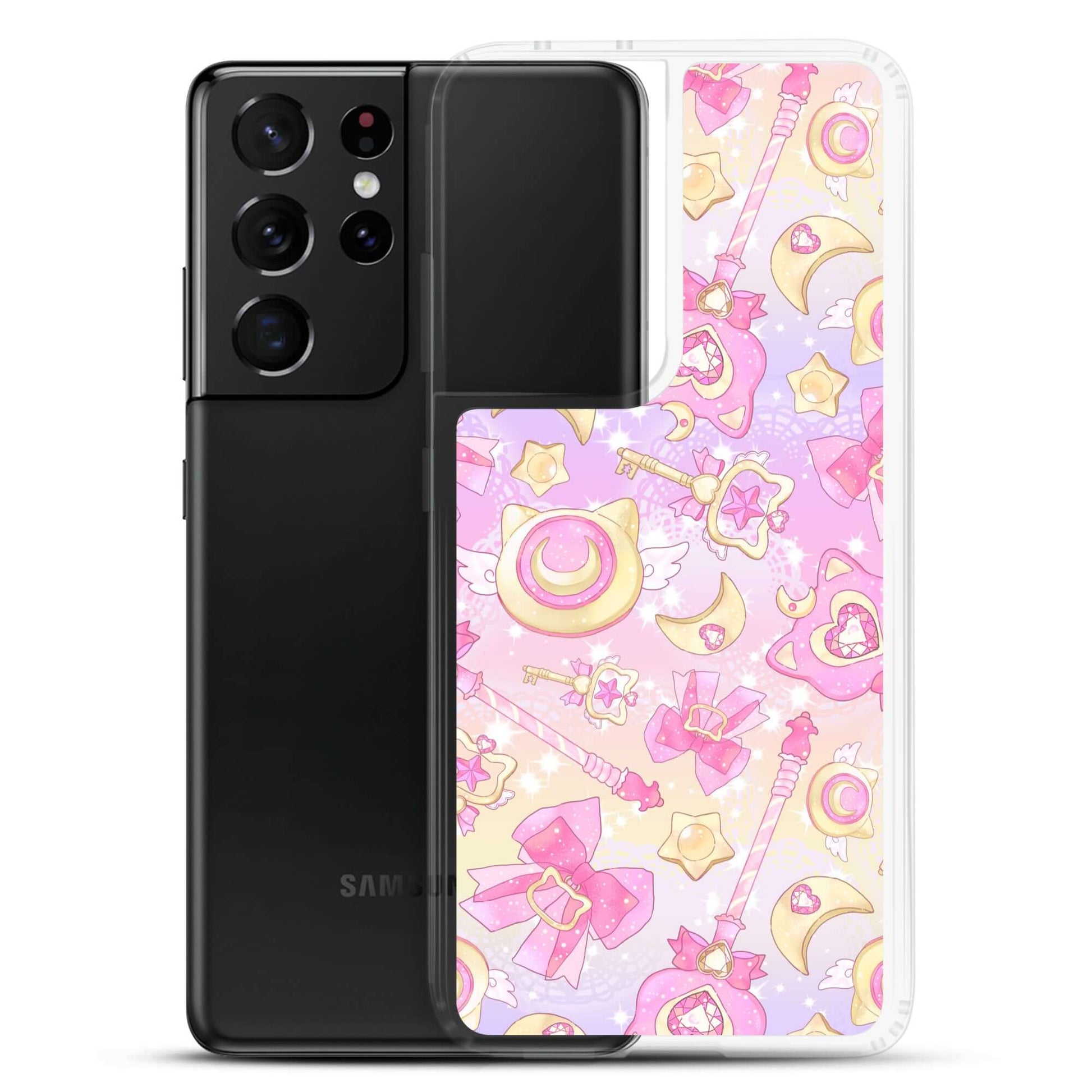 Protect your phone with the Magical Girl Samsung® Clear Case, featuring vibrant designs and sleek style.