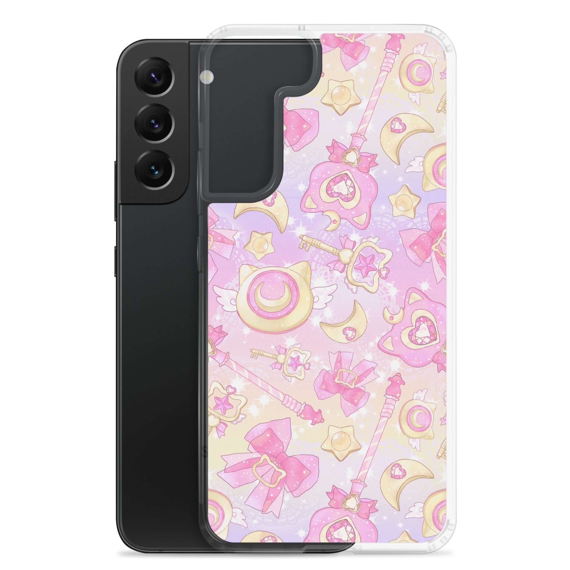 Sleek Magical Girl Samsung® Clear Case featuring charming designs, perfect for showcasing your inner magical girl.