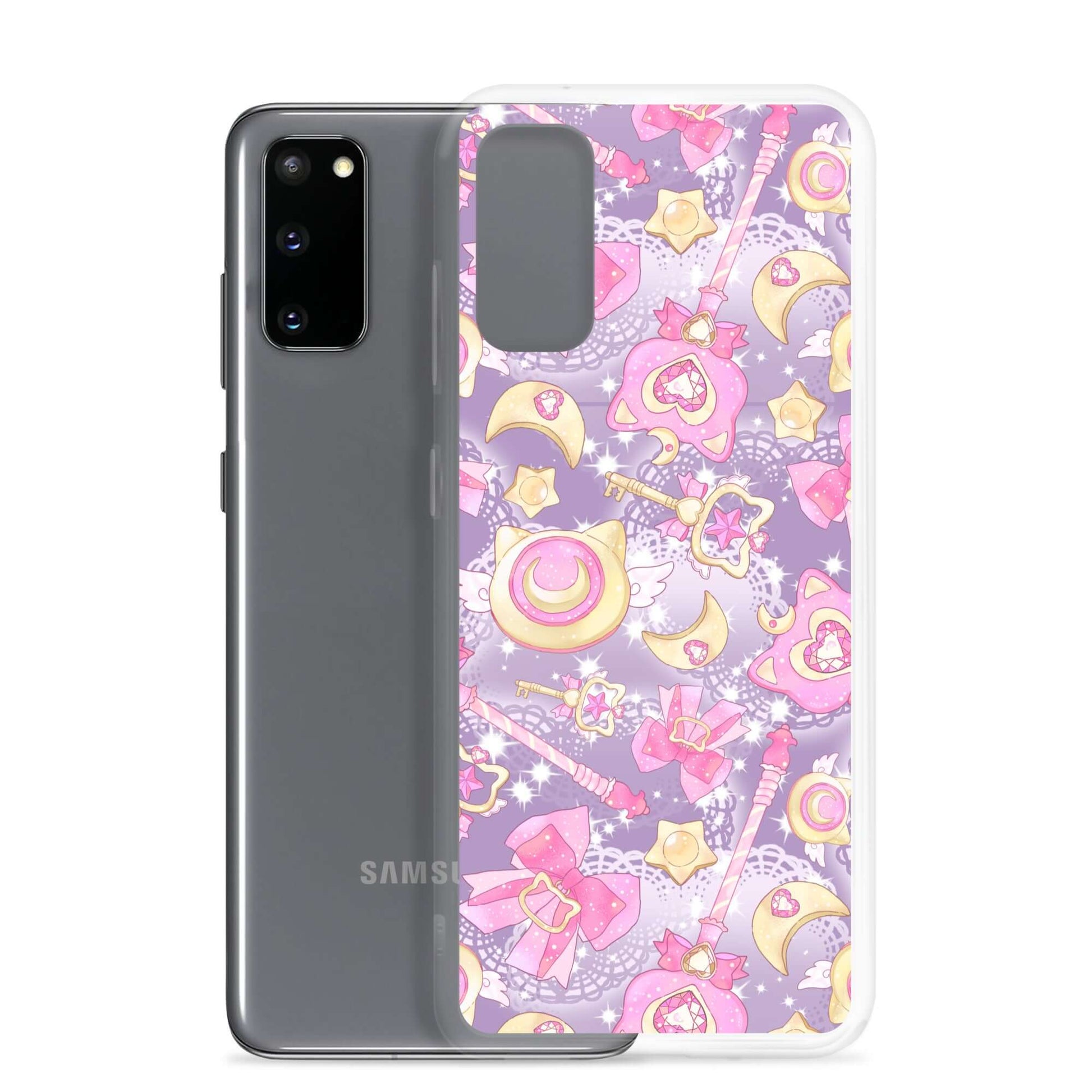 Stylish Magical Girl Samsung® Clear Case showcasing fun designs, perfect for protecting your phone with charm.