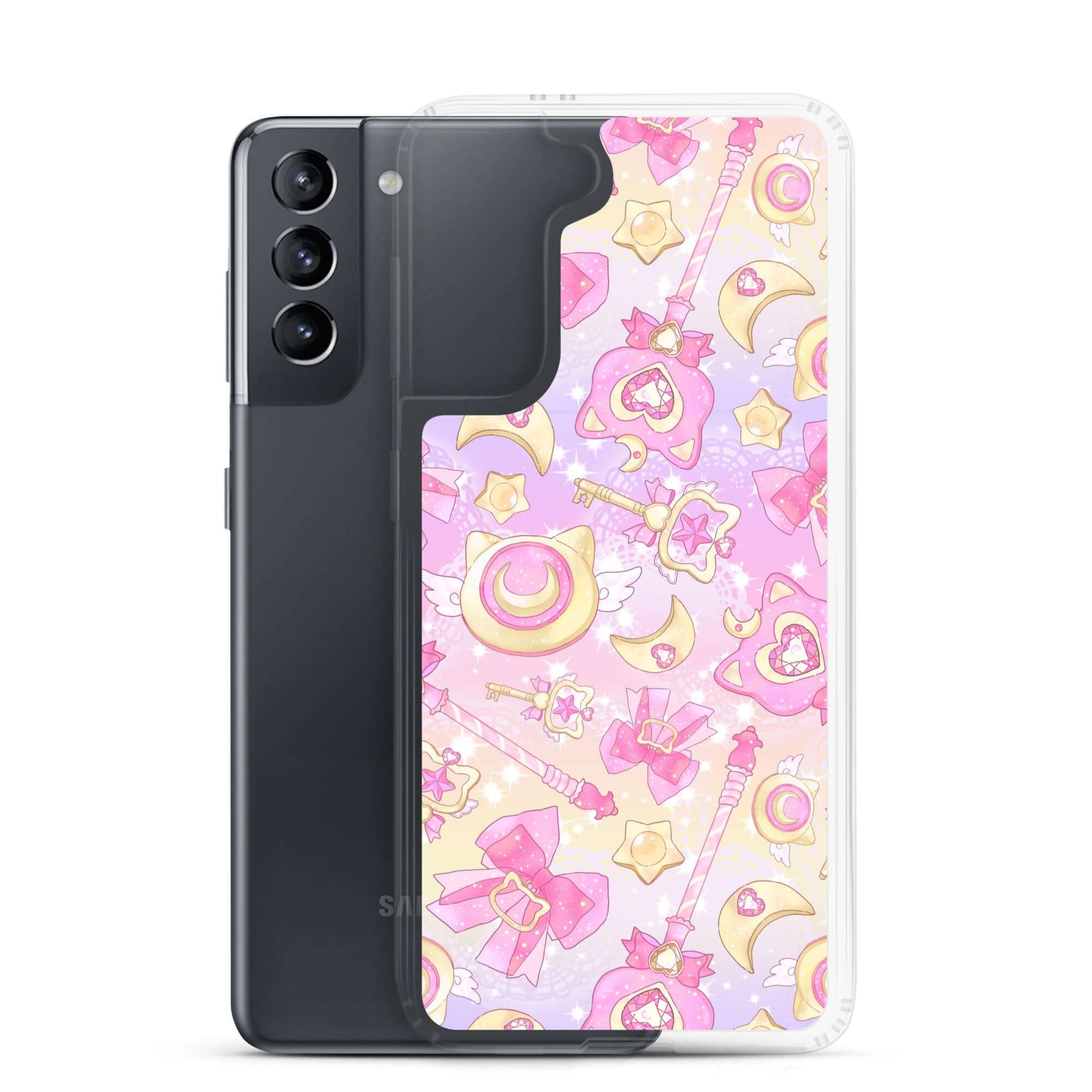 Protect your phone with the Magical Girl Samsung® Clear Case, featuring vibrant magical-themed designs.