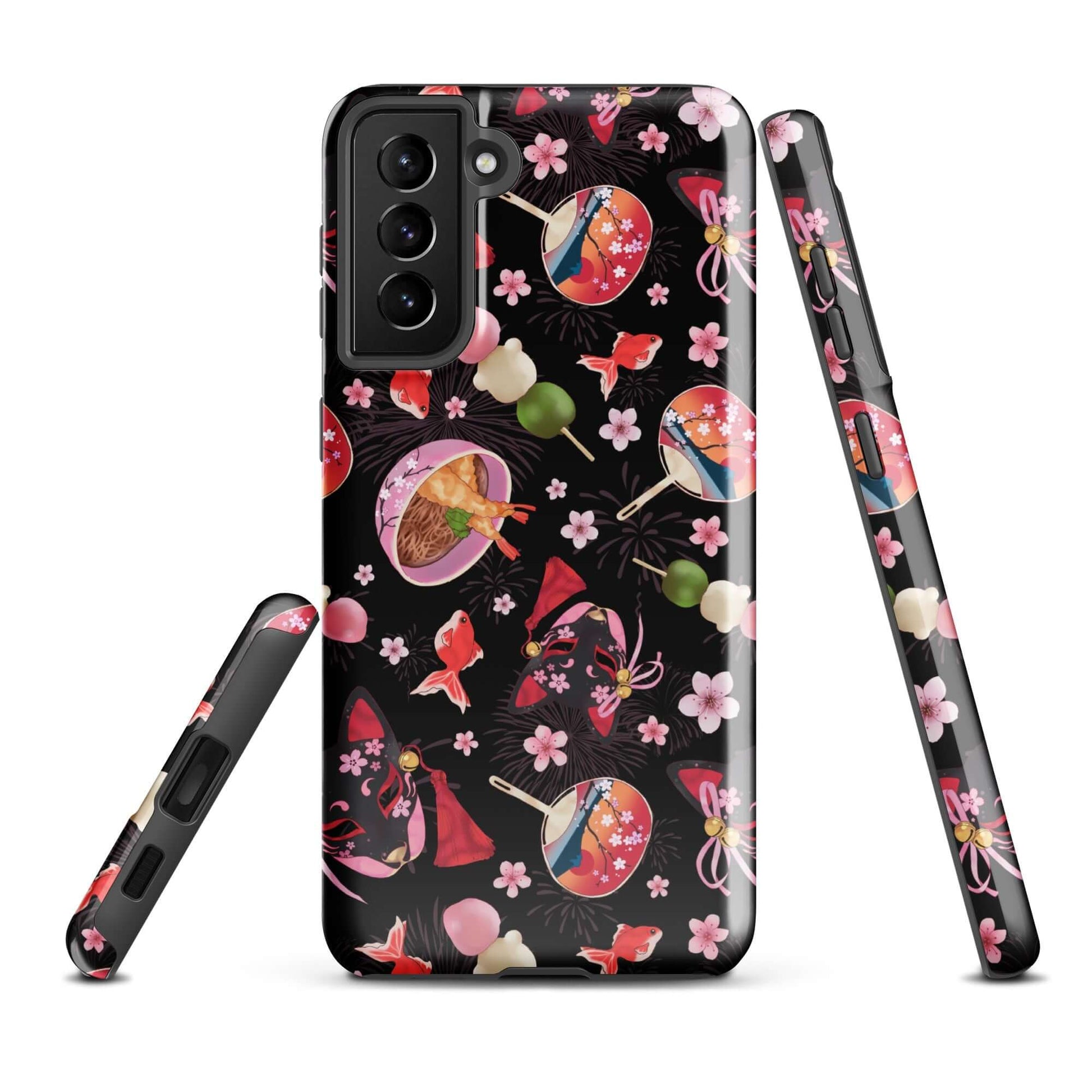 Matsuri Samsung® Tough Case features vibrant designs, ensuring style and protection for your Galaxy S21 Plus.
