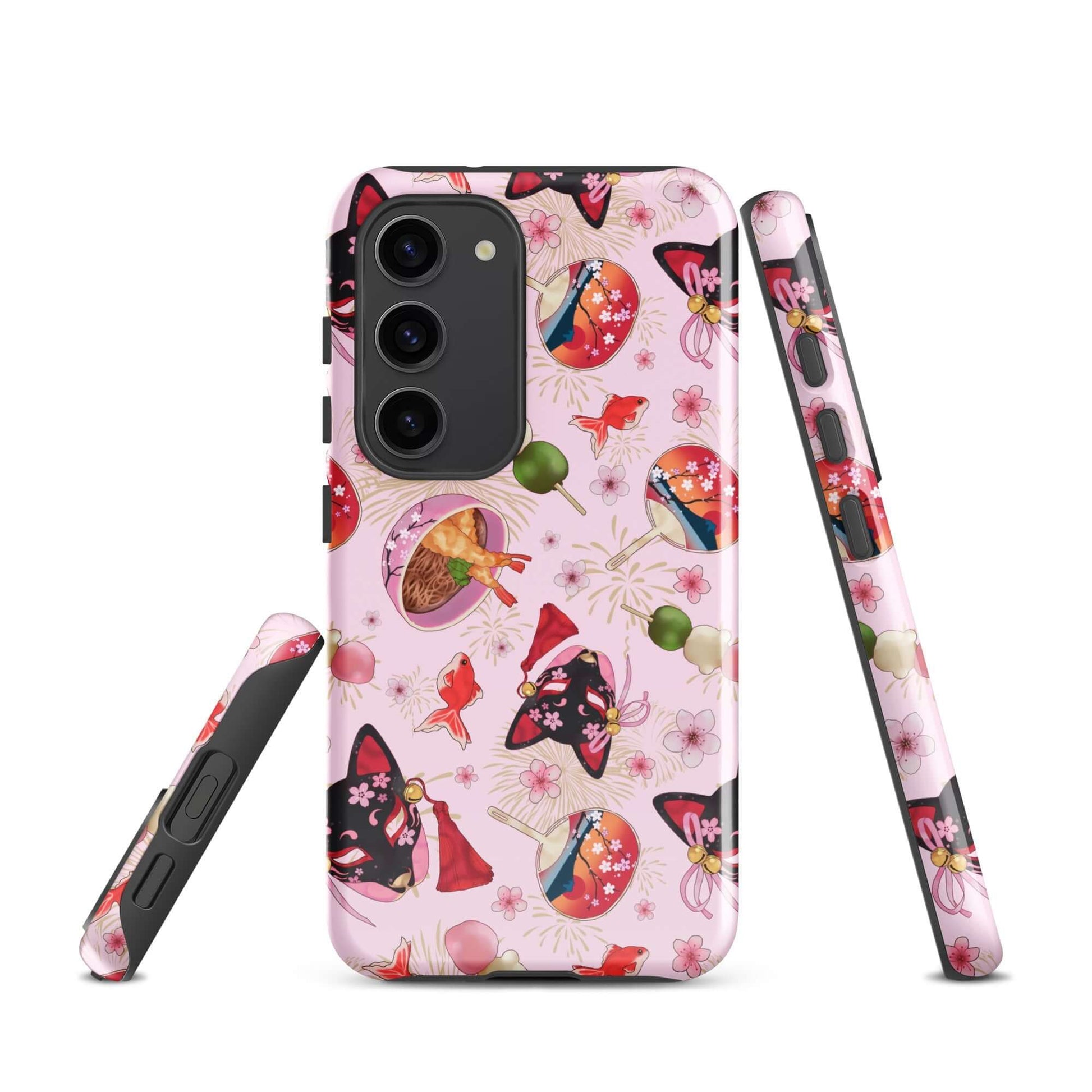 Matsuri Samsung® Tough Case features vibrant art for protection, combining style and durability for your device.