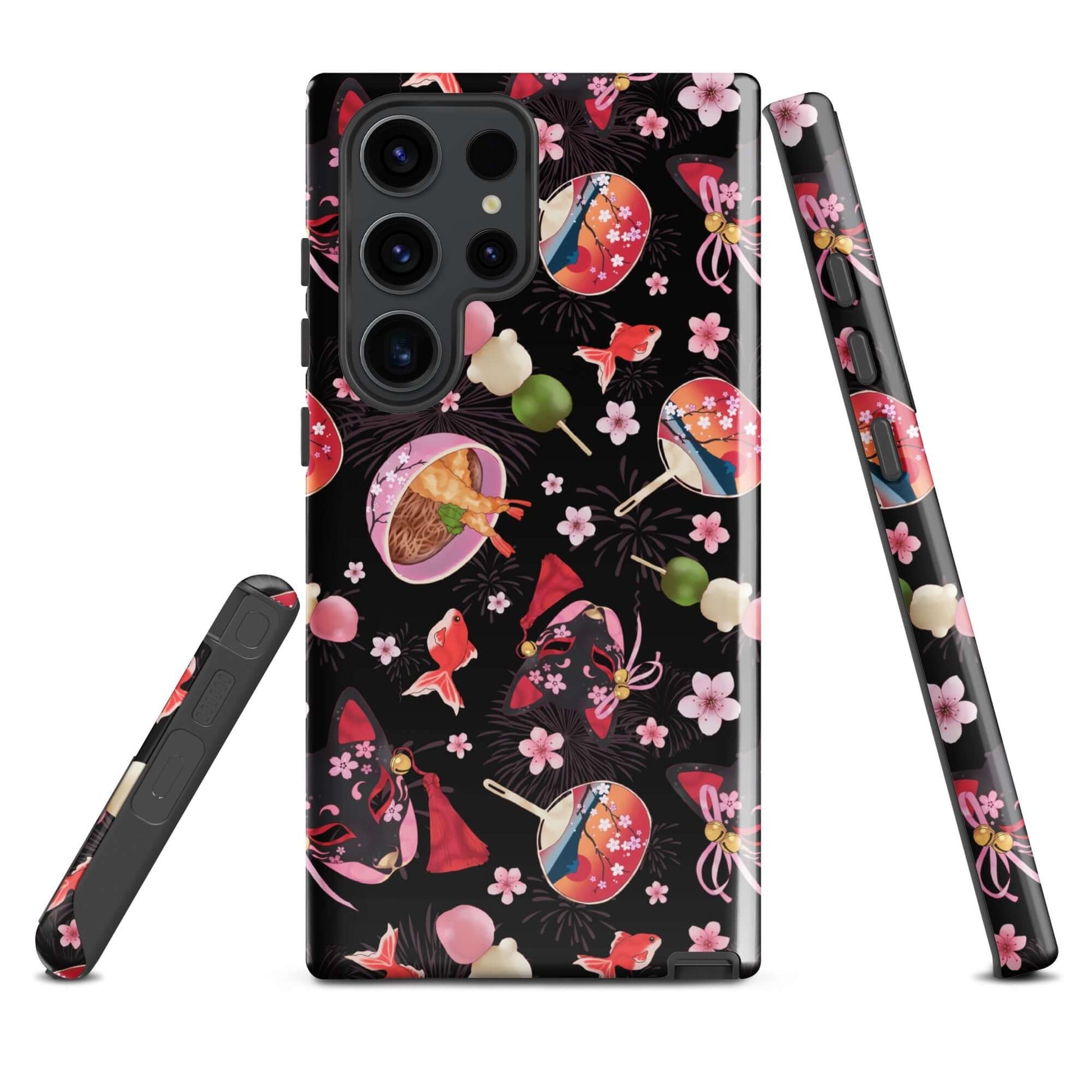 Matsuri Samsung® Tough Case features a vibrant design, offering durability and protection for your phone.