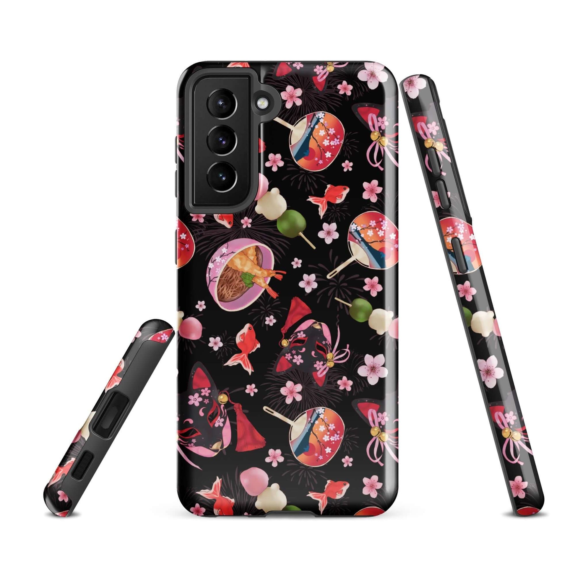 Matsuri Samsung® Tough Case features vibrant designs for added style and protection against bumps and scratches.