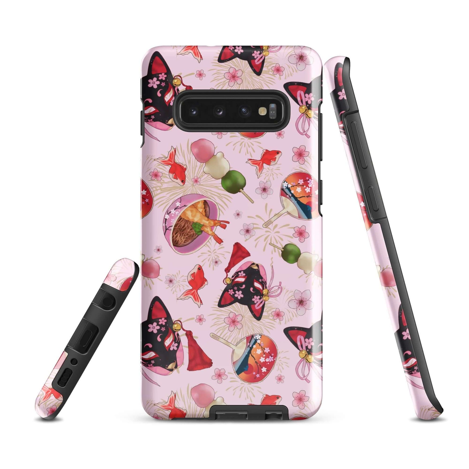 Stylish Matsuri Samsung® Tough Case with vibrant art, offering impact resistance and dual-layer protection for your phone.