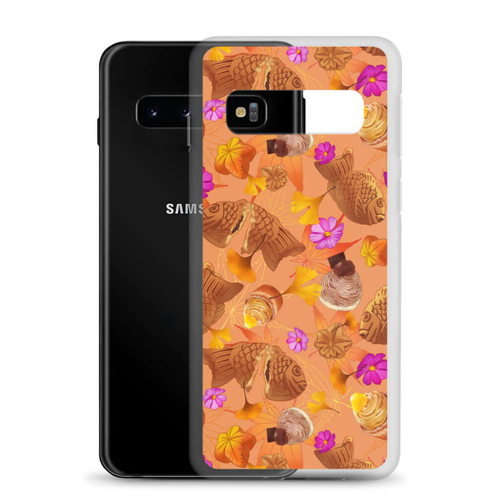 Stylish Momiji Samsung® Clear Case showcasing vibrant designs, offering superior protection for your Galaxy phone.