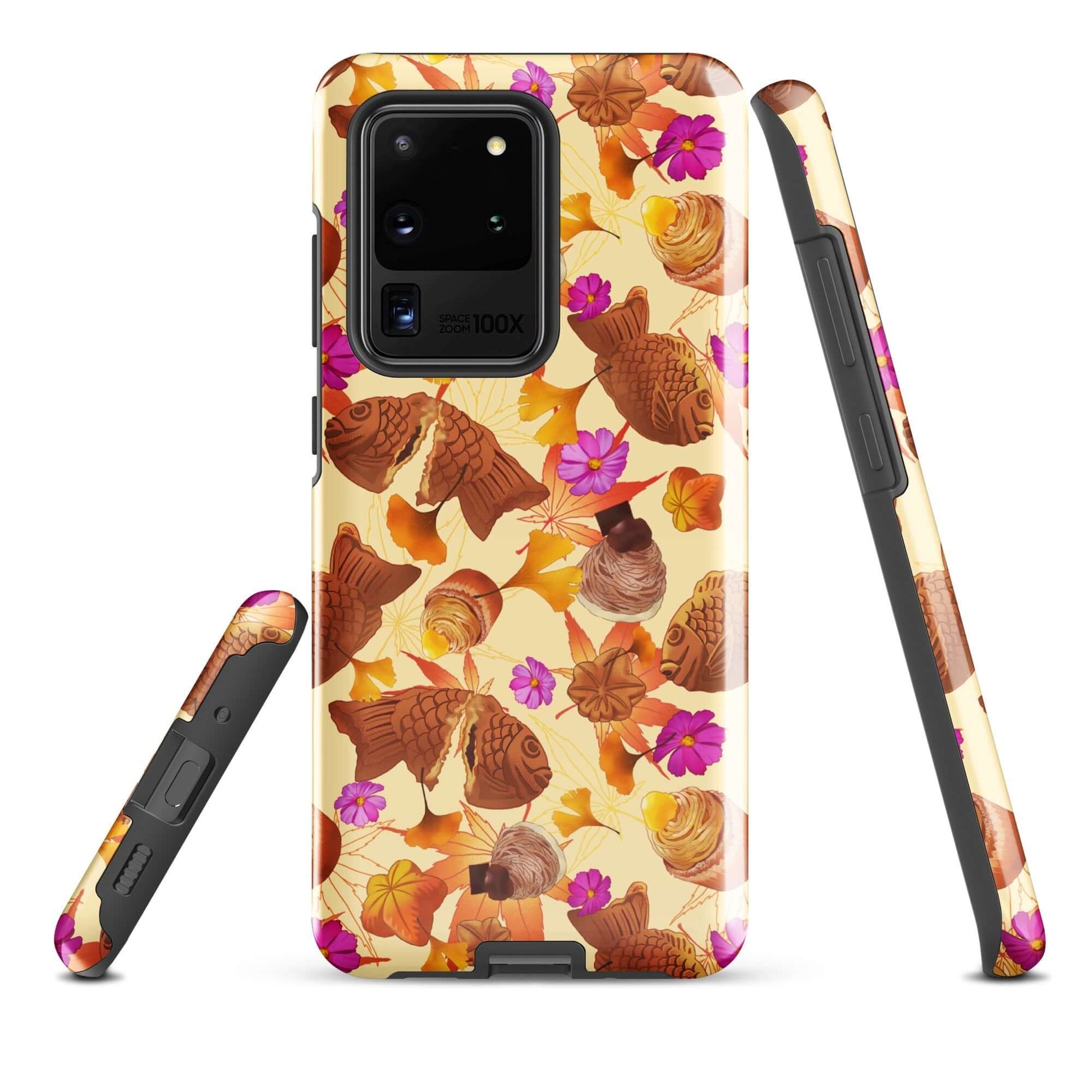 Protect your phone in style with the Momiji Samsung® Tough Case, featuring a vibrant, artistic design.