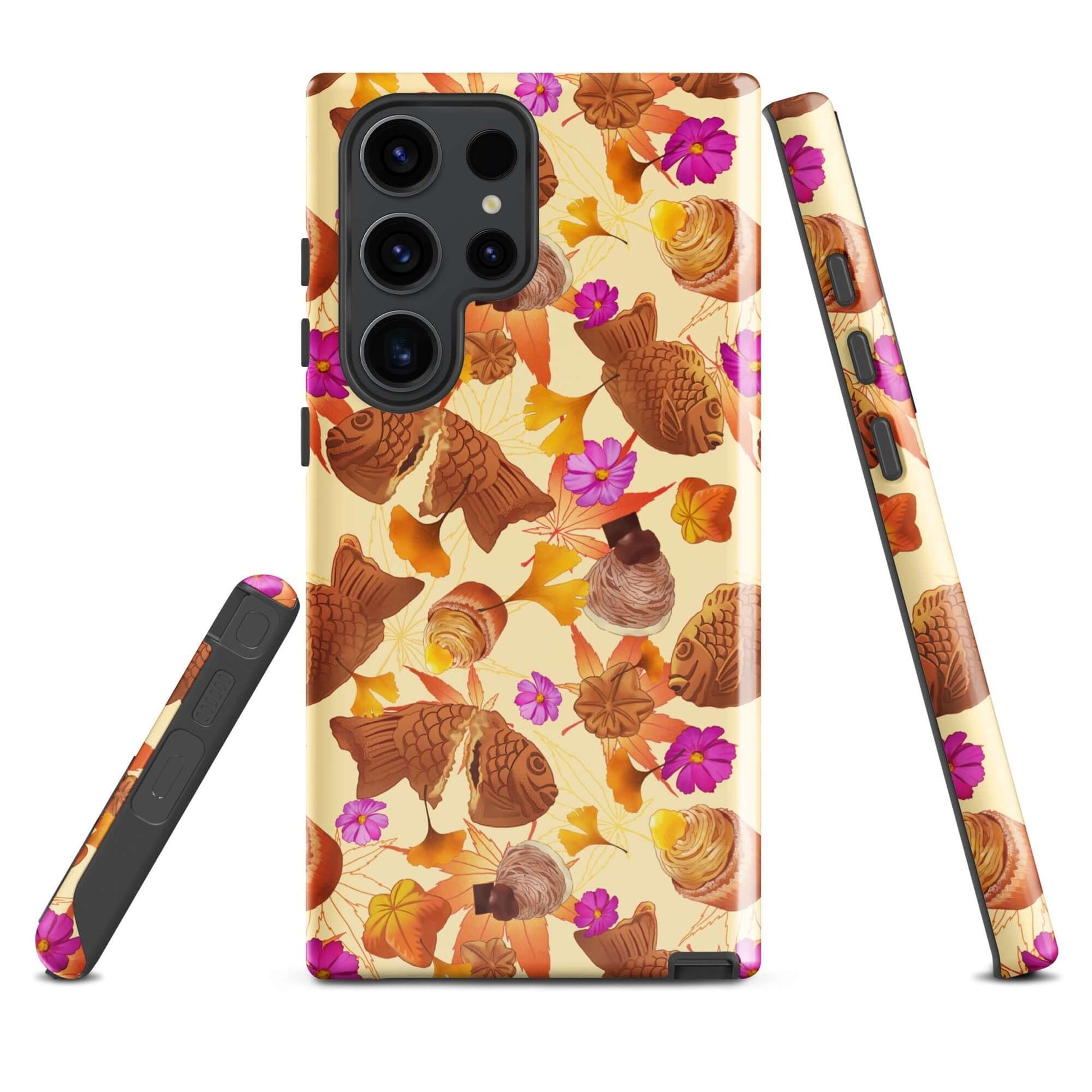 Stylish Momiji Samsung® Tough Case features vibrant designs, ensuring durability and protection for your phone.