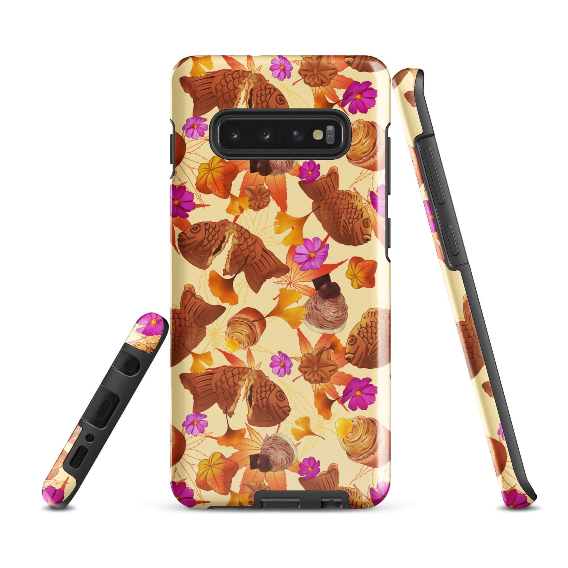 Stylish Momiji Samsung® Tough Case features a vibrant design, offering impact protection and durability for your phone.
