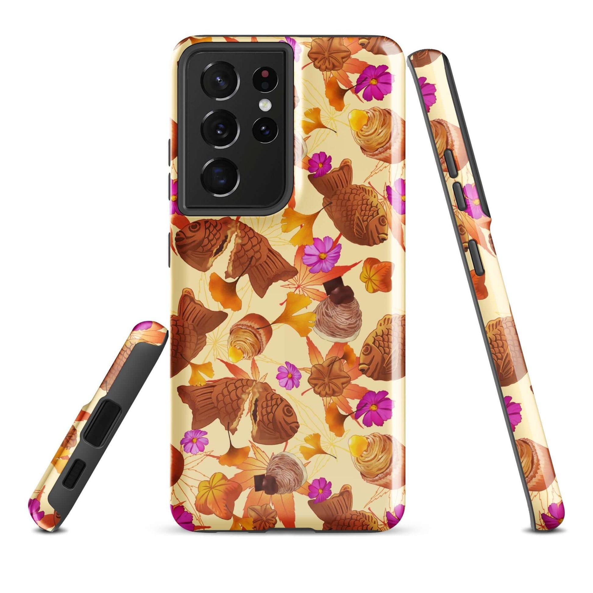 Stylish Momiji Samsung® Tough Case featuring vibrant designs, offering impact resistance and dual-layer protection.
