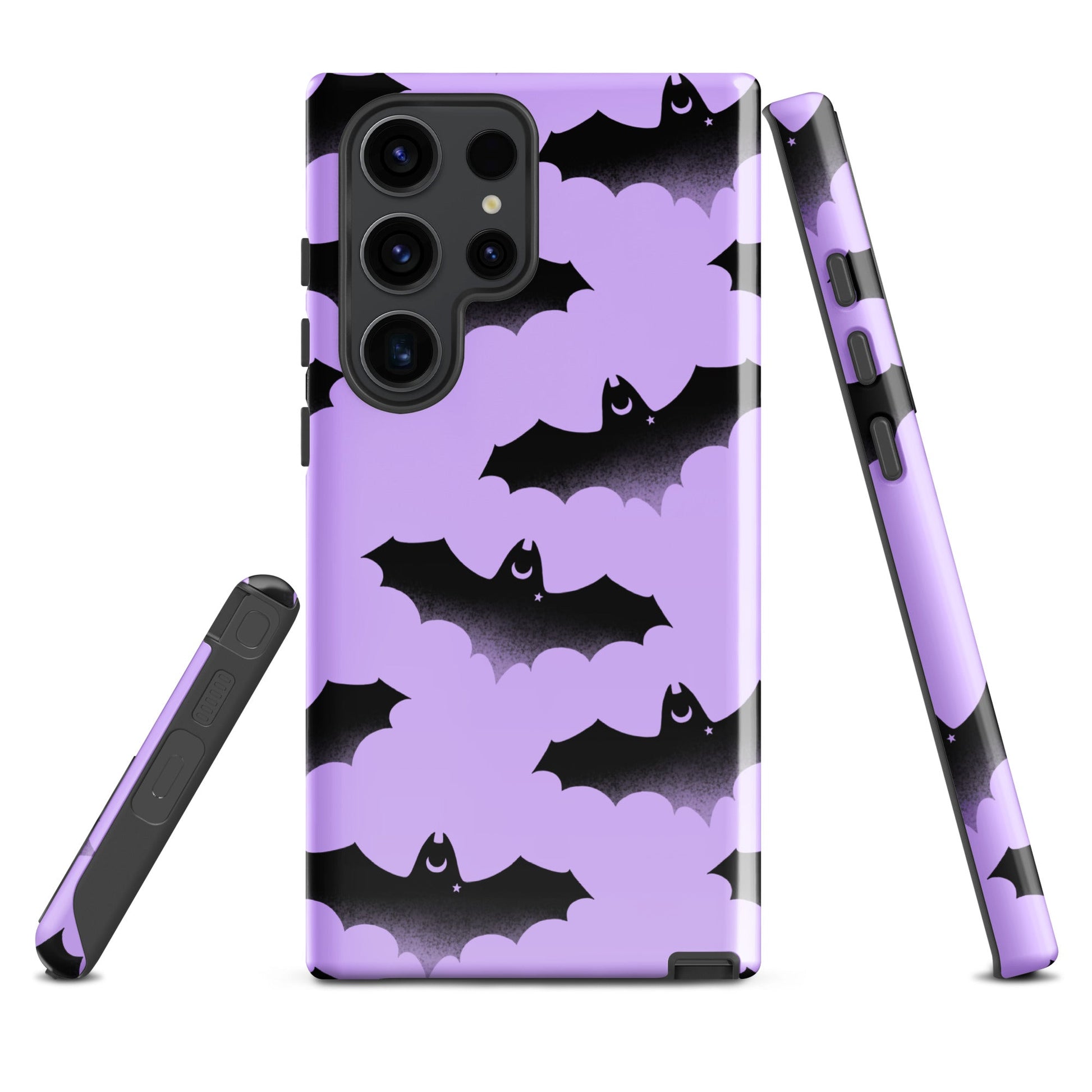 Stylish Morrigan Samsung® Tough Case with bat design, offering impact protection for your Galaxy S23 Ultra.