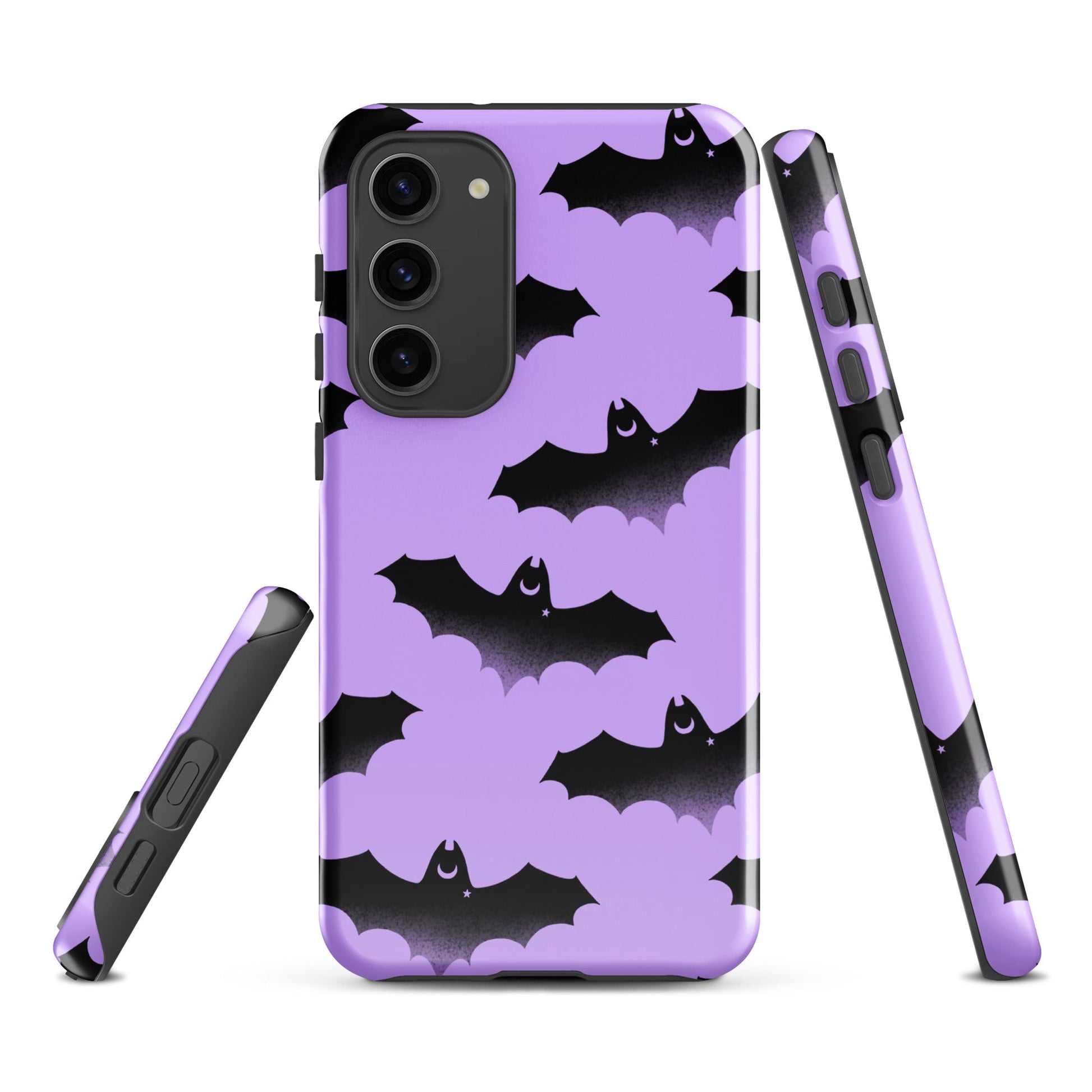 Morrigan Samsung® Tough Case features a stylish bat design, offering durable, impact-resistant protection for your phone.