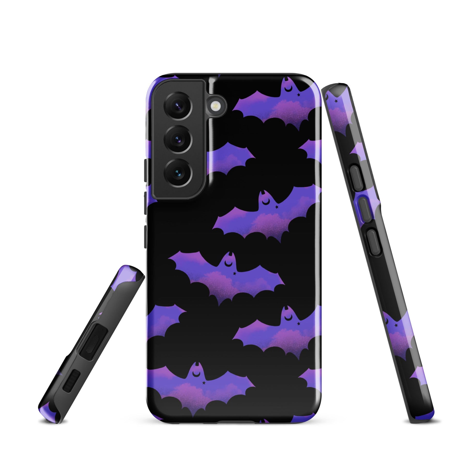 Morrigan Samsung® Tough Case features a stylish bat design, offering impact protection for your Galaxy S22.