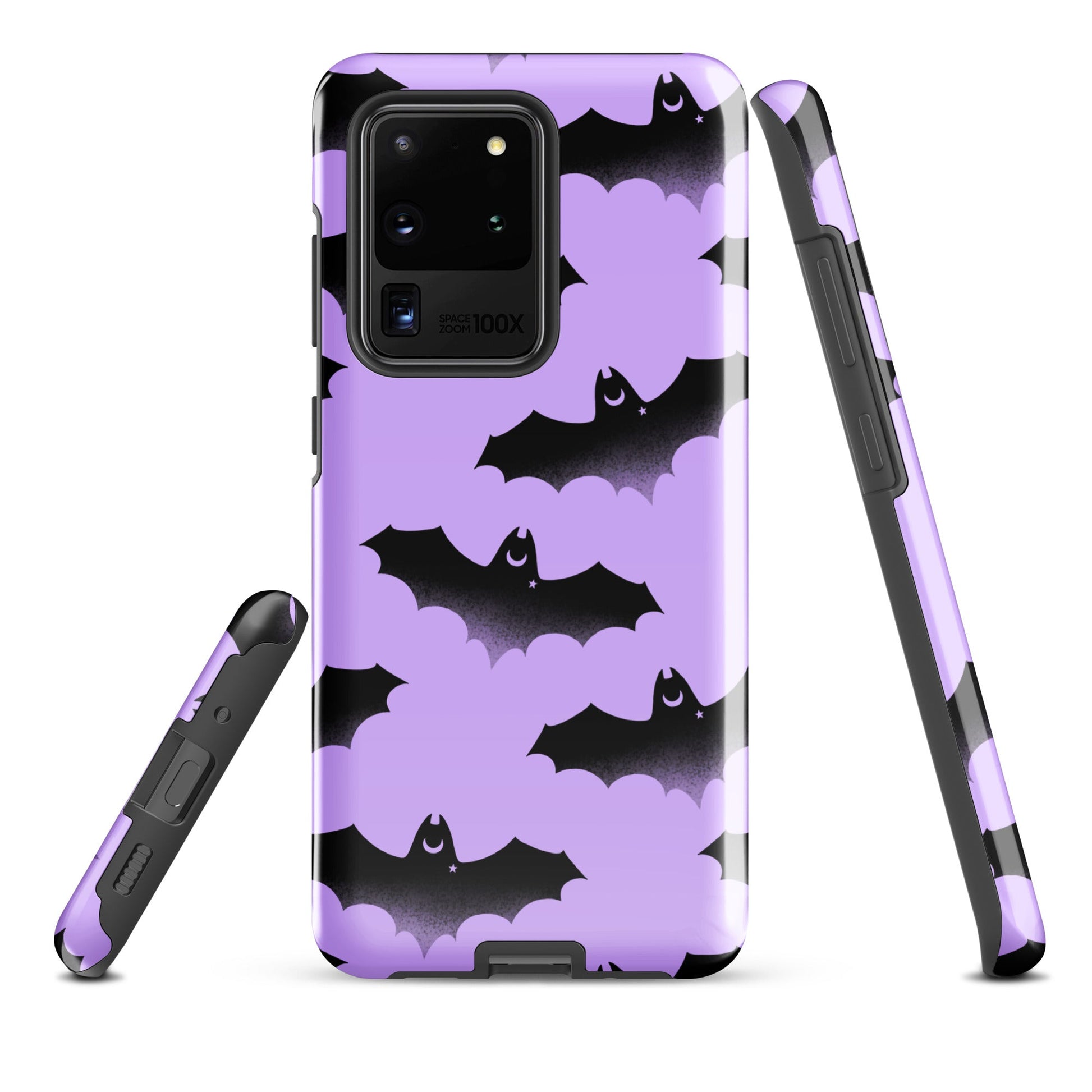 Stylish Morrigan Samsung® Tough Case featuring a bat design, offering superior protection for your phone.