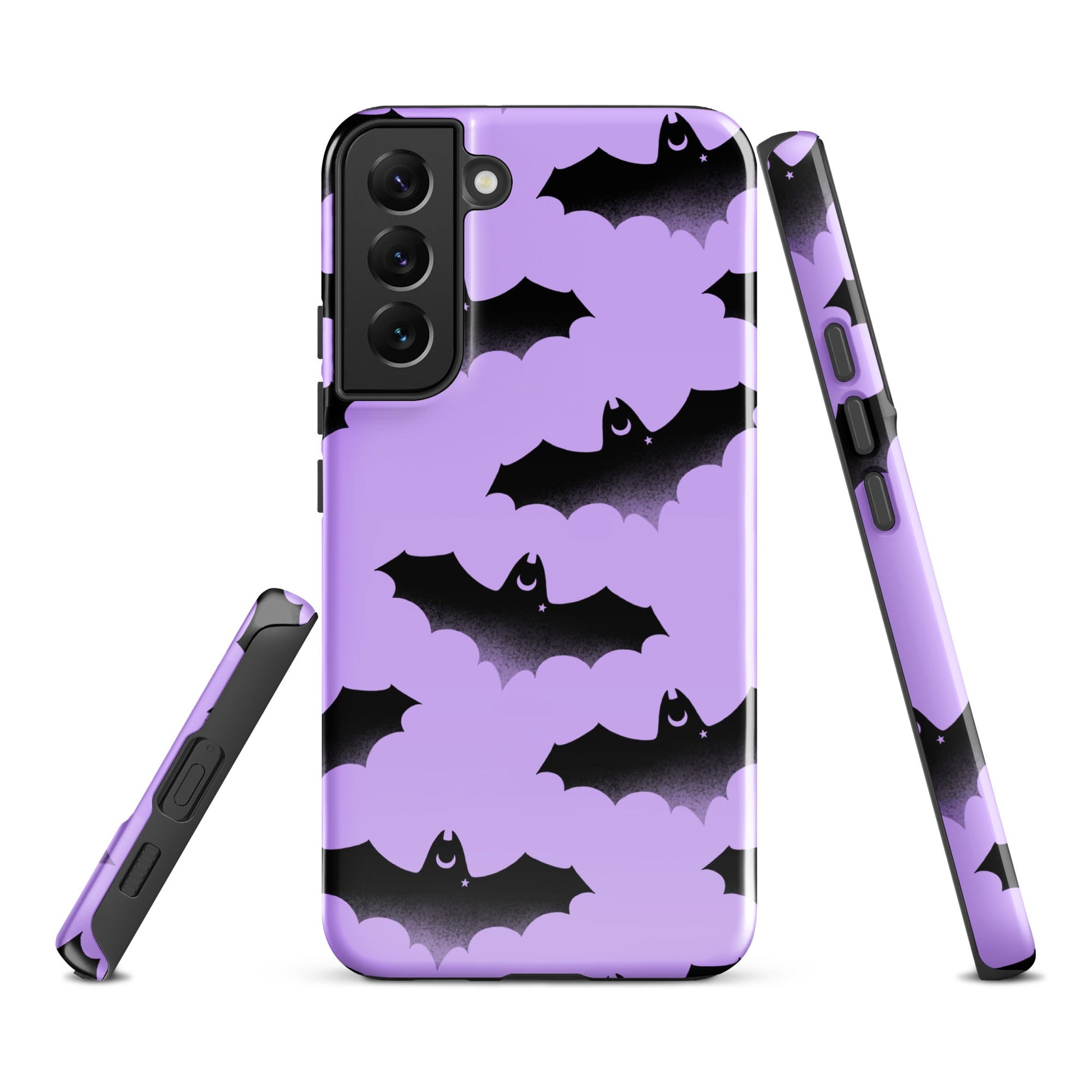 Protect your Samsung with the stylish Morrigan Samsung® Tough Case, featuring a unique bat design for added flair.