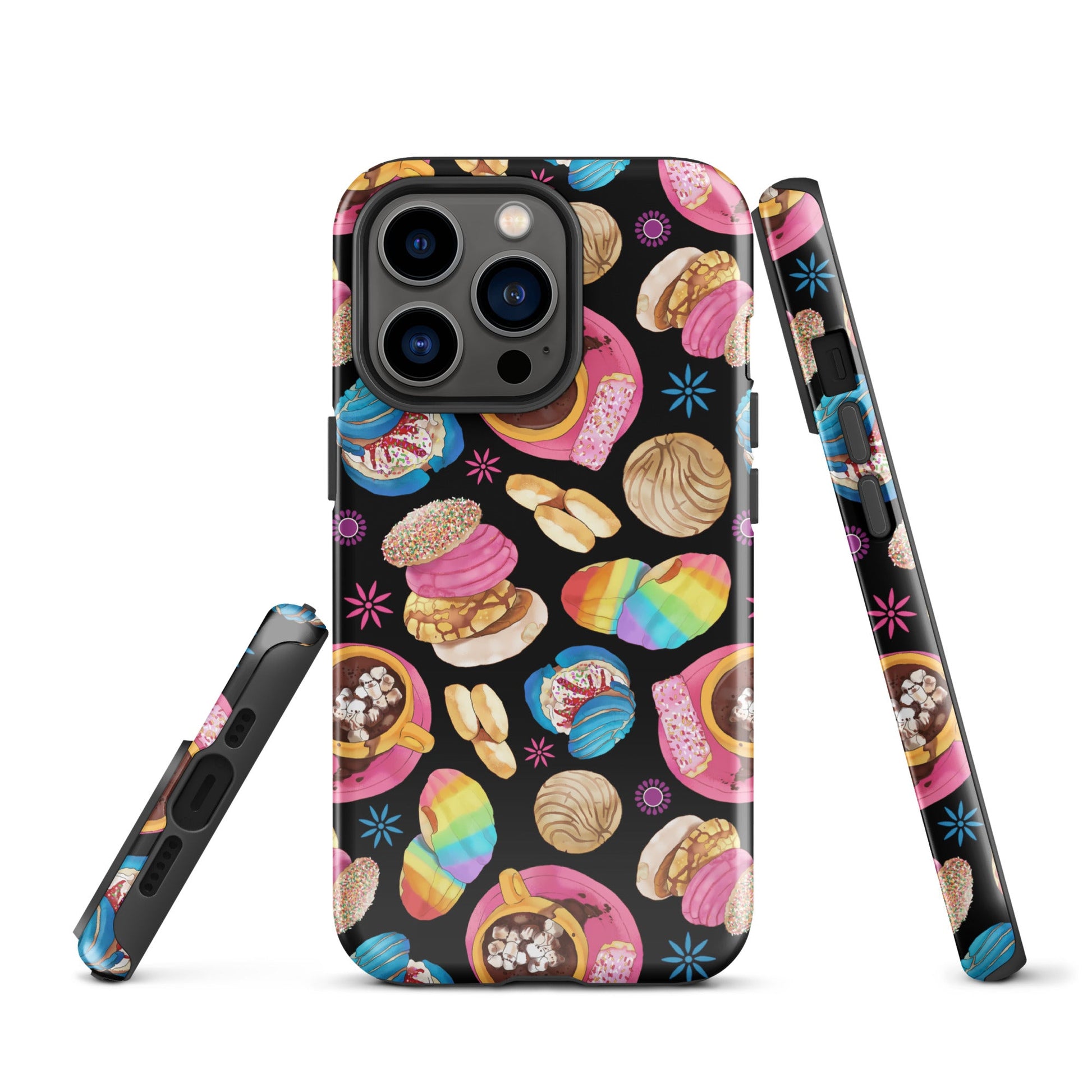 Stylish Pan Dulce iPhone® Tough Case features colorful pastry designs and durable, dual-layer protection.