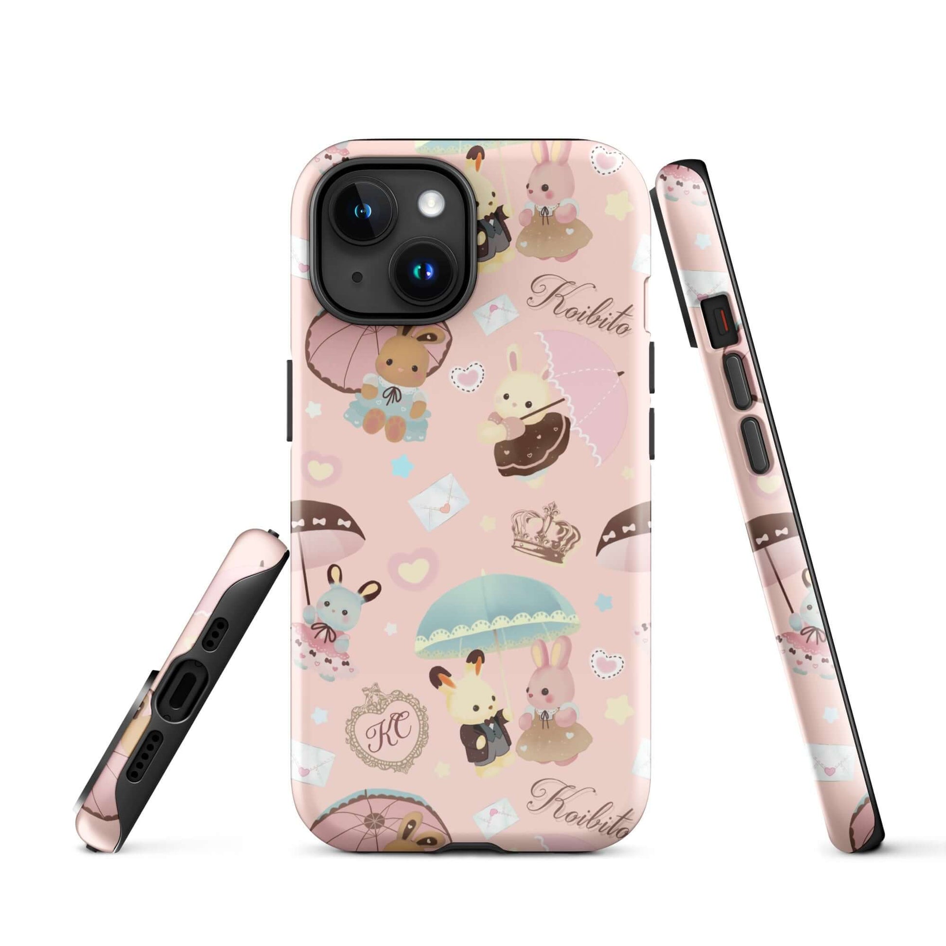 Stylish Parasol Bunny iPhone® Tough Case features a cute design with durable, dual-layer protection for your phone.