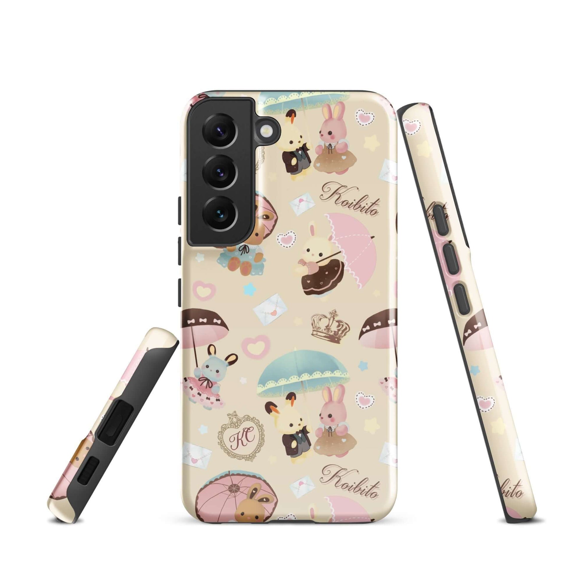 Stylish Parasol Bunny Samsung® Tough Case featuring cute bunnies and parasols for ultimate phone protection and charm.
