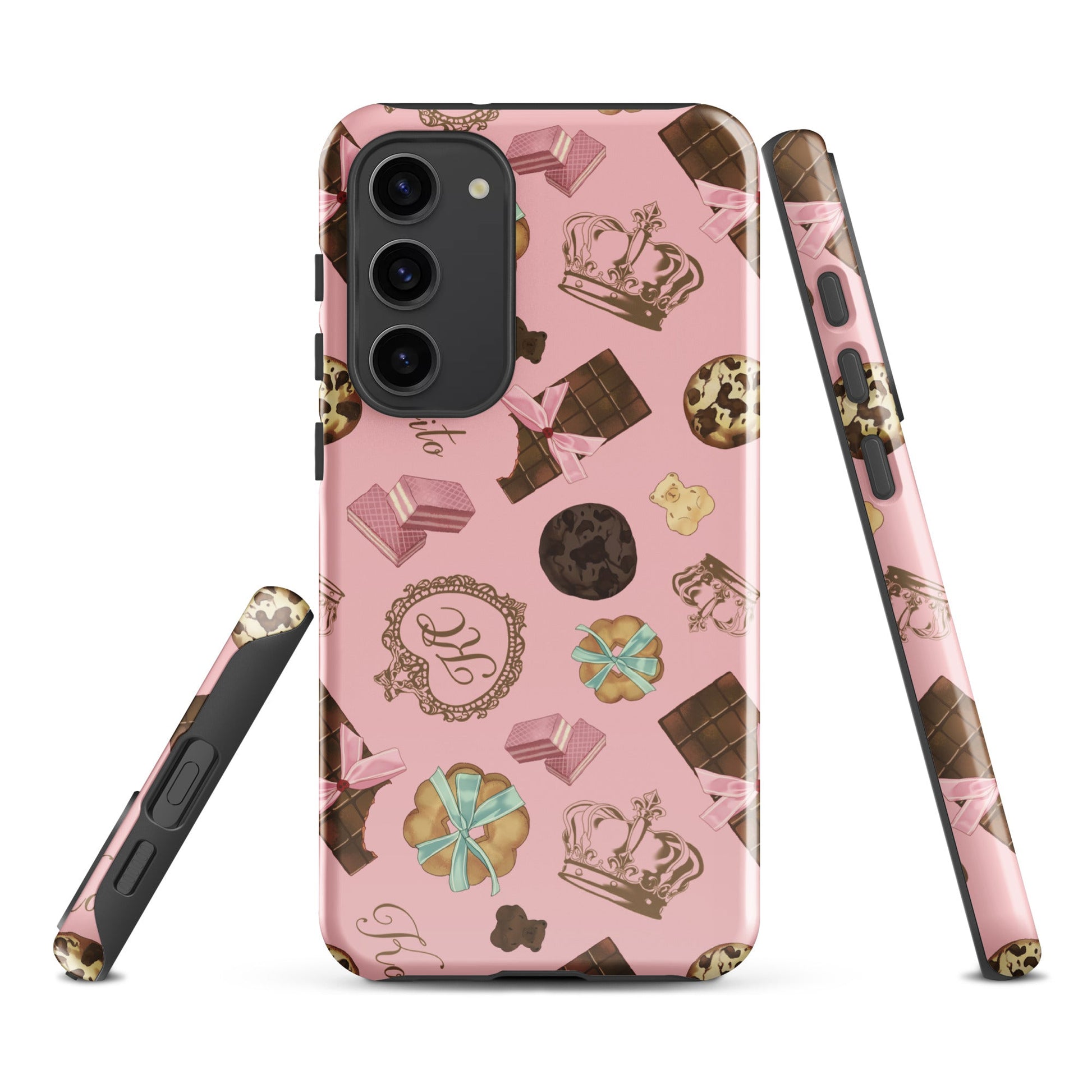 Stylish Royal Cookie Samsung® Tough Case featuring a vibrant design, offering protection with dual-layer durability.